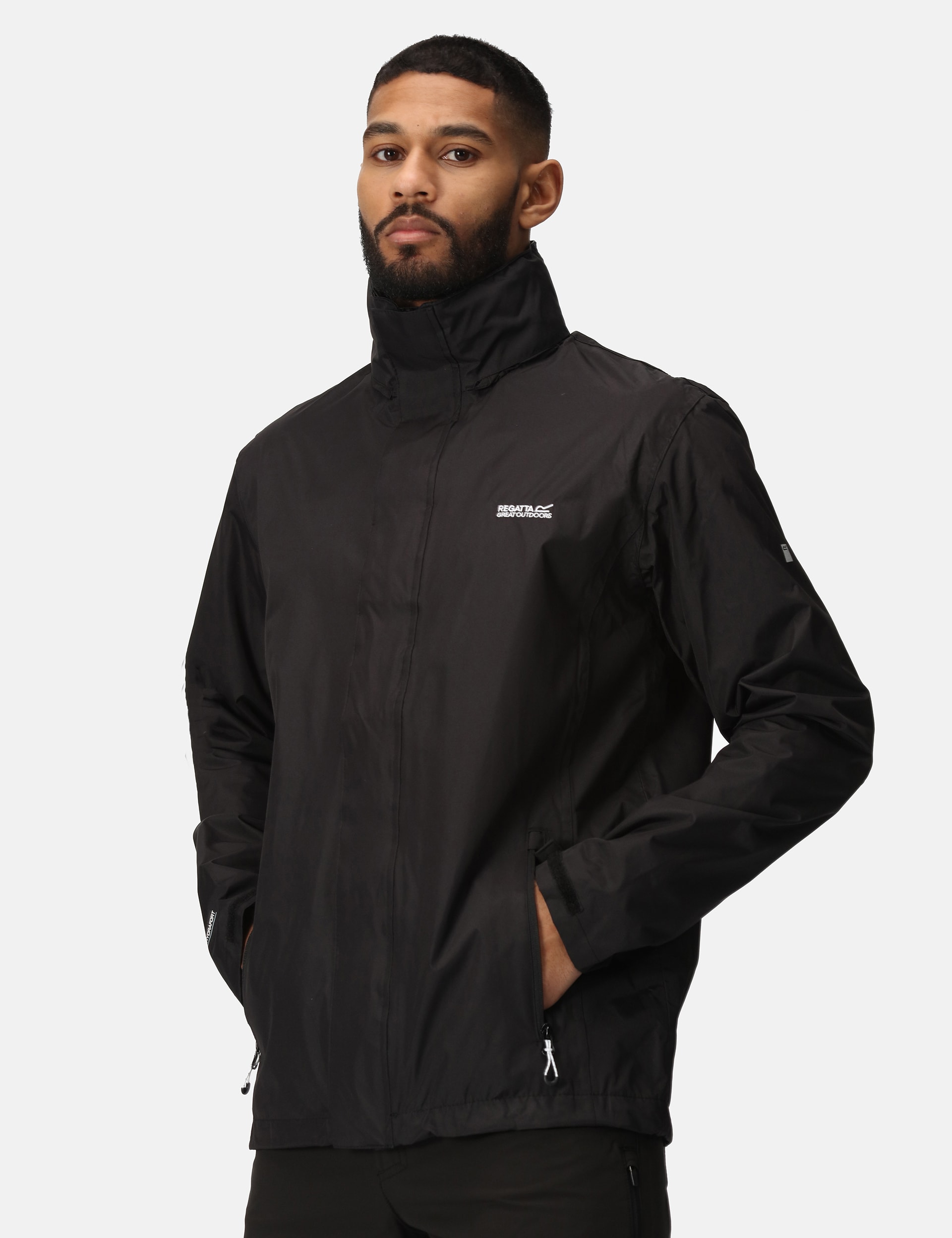 Regatta Men's Matt Waterproof Anorak - S - Black, Black