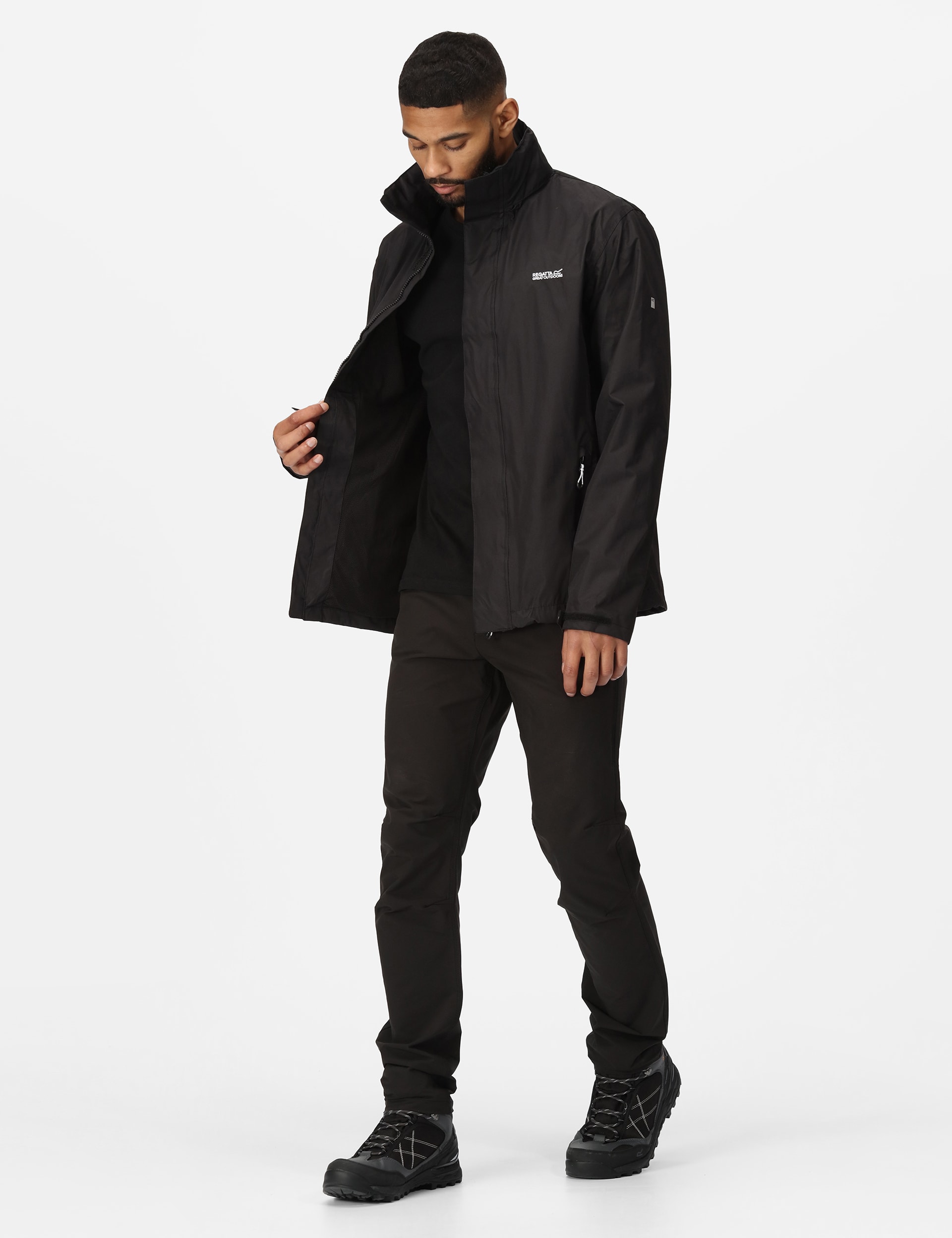 Regatta Men's Matt Waterproof Anorak - S - Black, Black