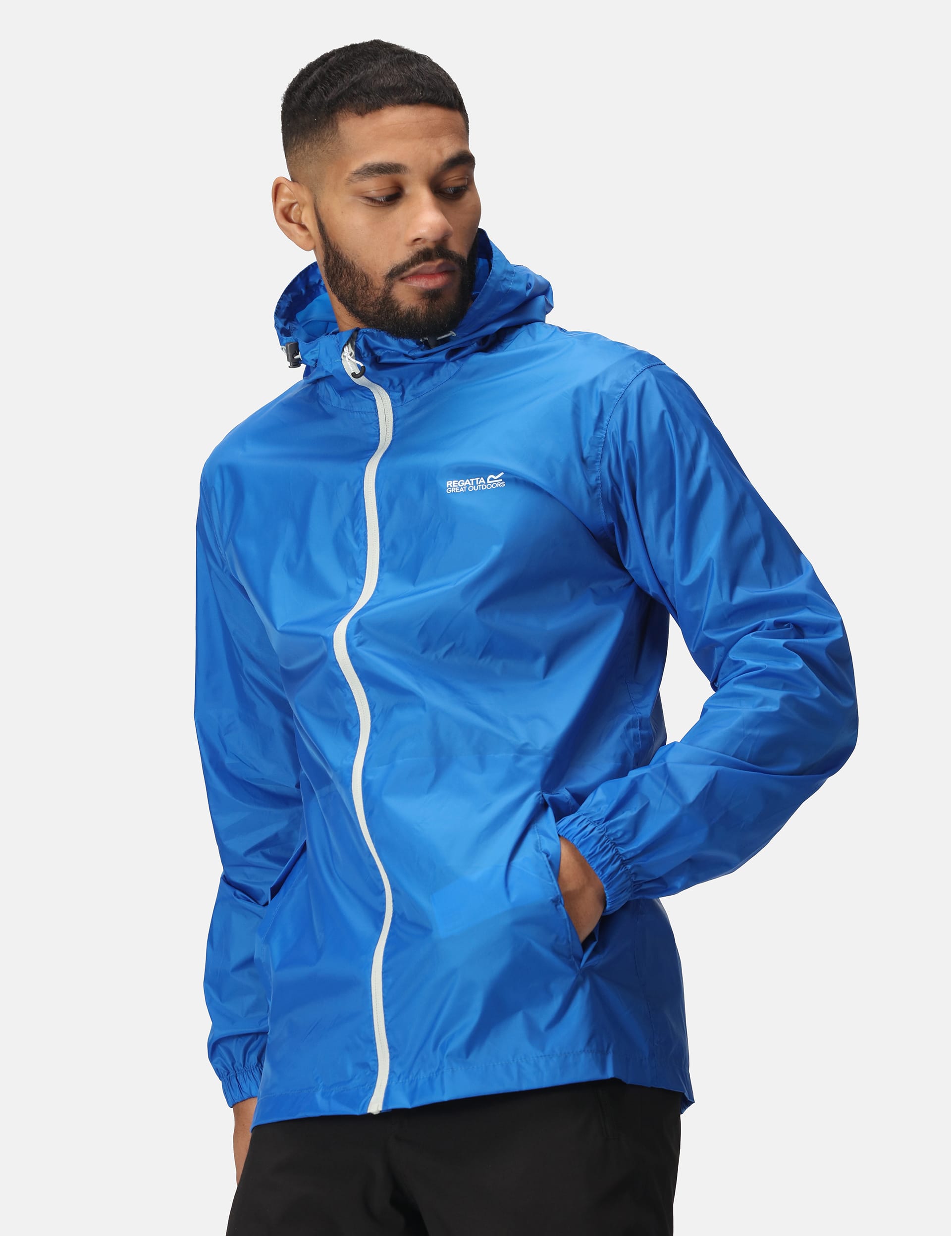 Regatta Men's Pack It Waterproof Anorak - M - Blue, Blue