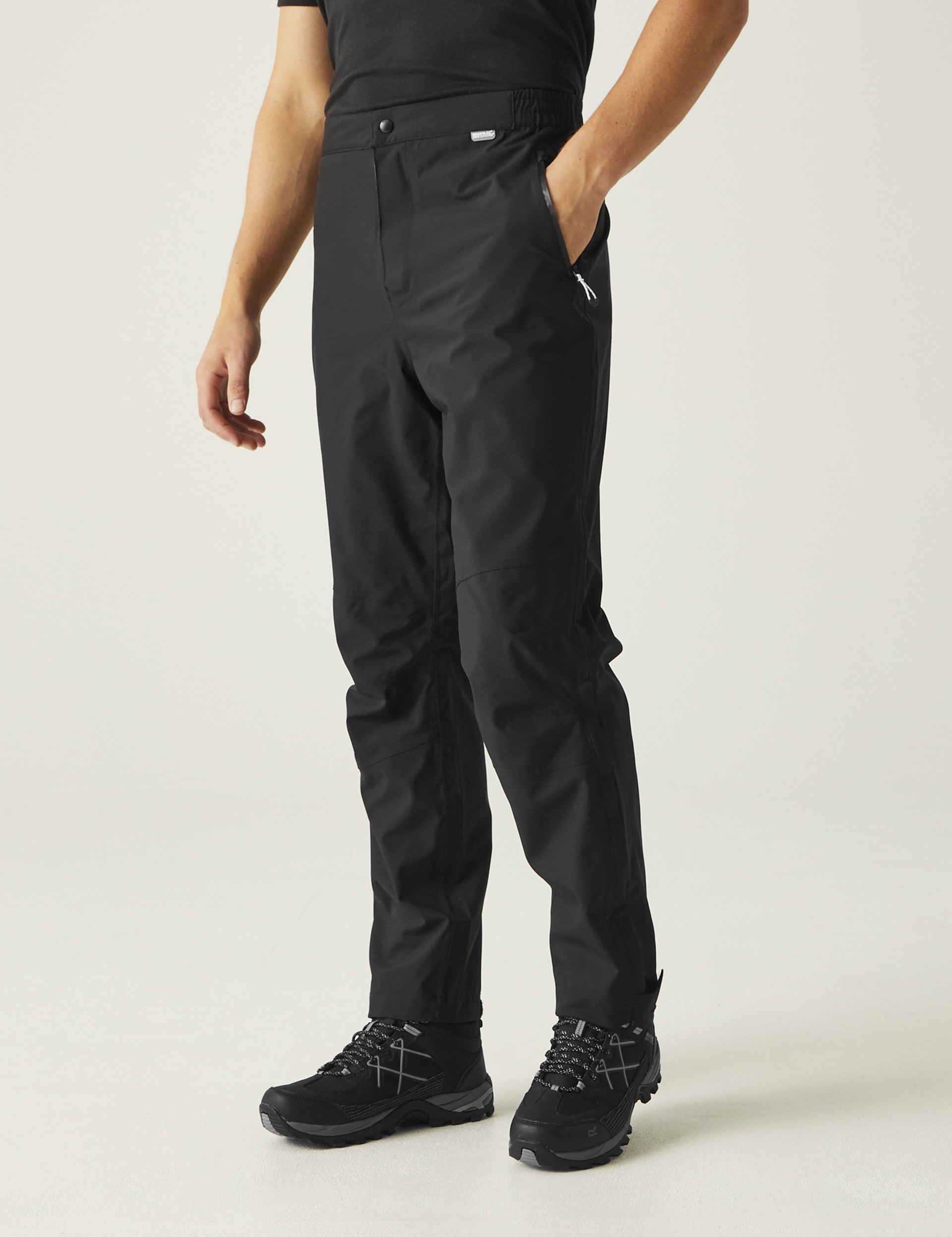 Regatta Men's Highton Waterproof Trekking Overtrousers - XL - Black, Black