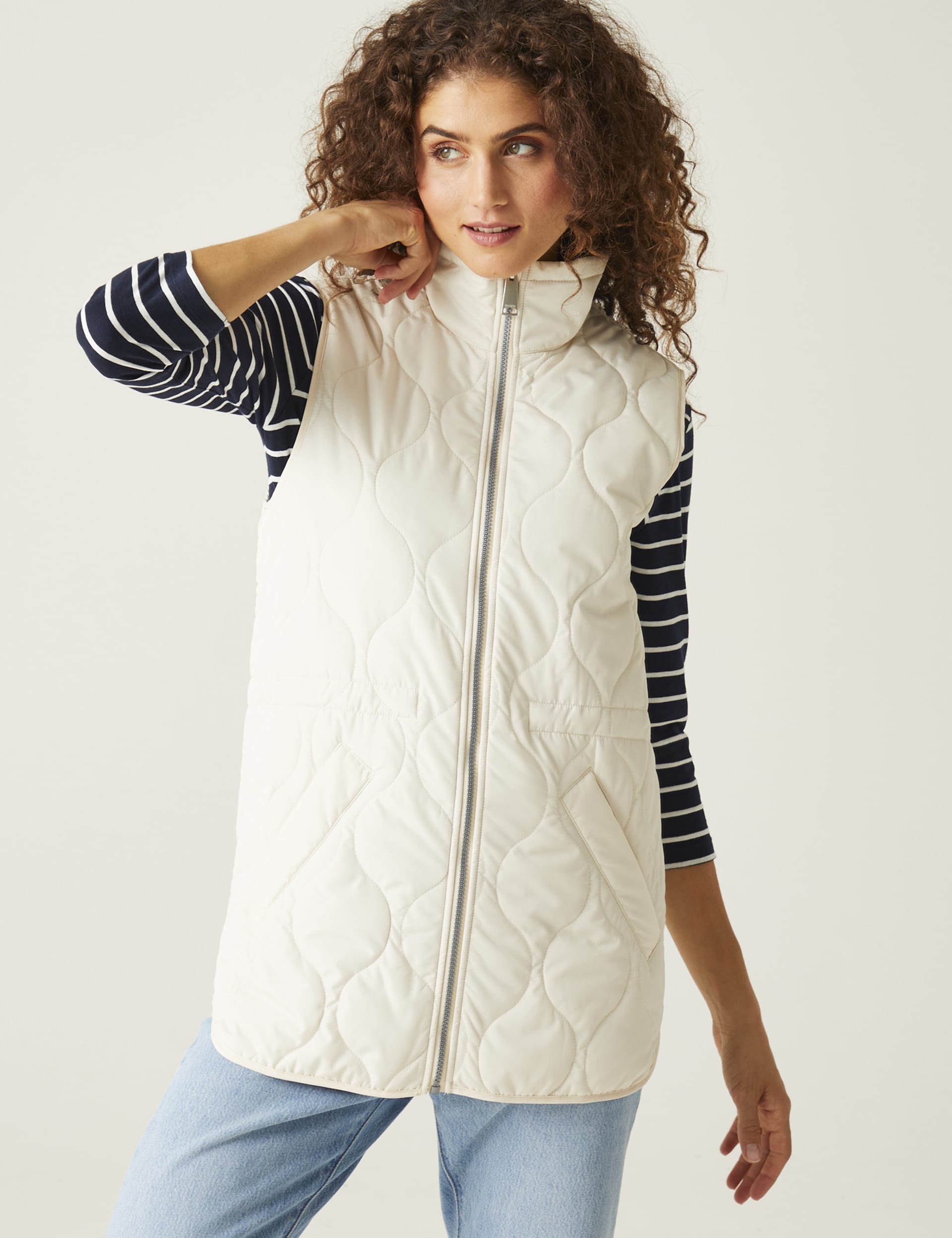 Regatta Women's Courcelle Padded Funnel Neck Gilet - 12 - Cream, Cream