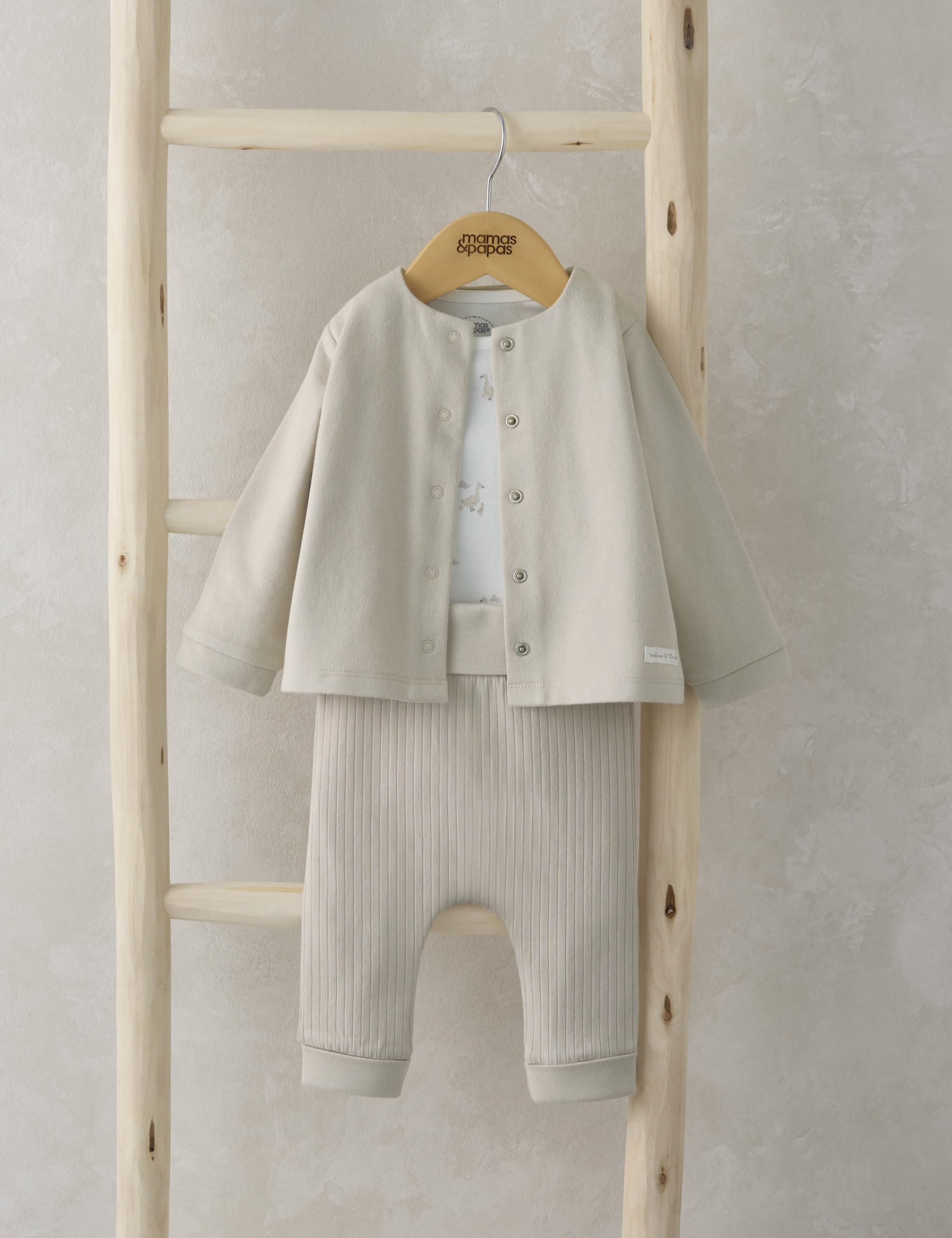 Mamas & Papas 3pc Pure Cotton Duck Print Outfit (0-12 Mths) - UT1M - Multi, Multi