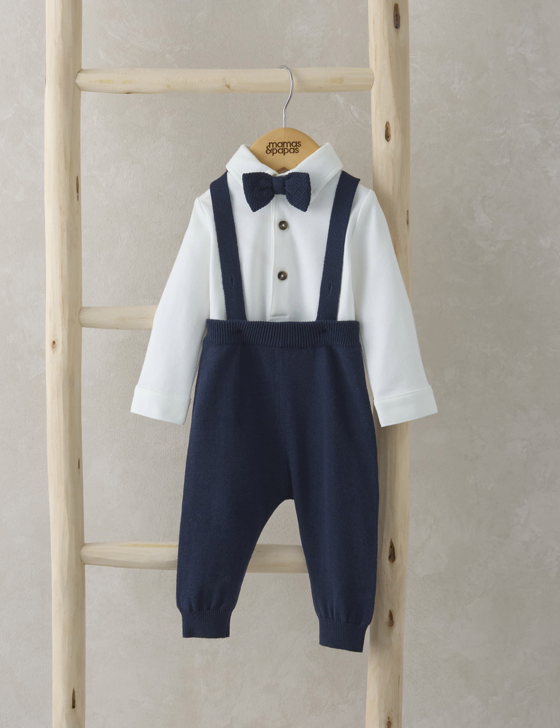 Mamas & Papas Boys 3pc Pure Cotton Occasion Outfit (0-2 Yrs) - UT1M - Blue, Blue