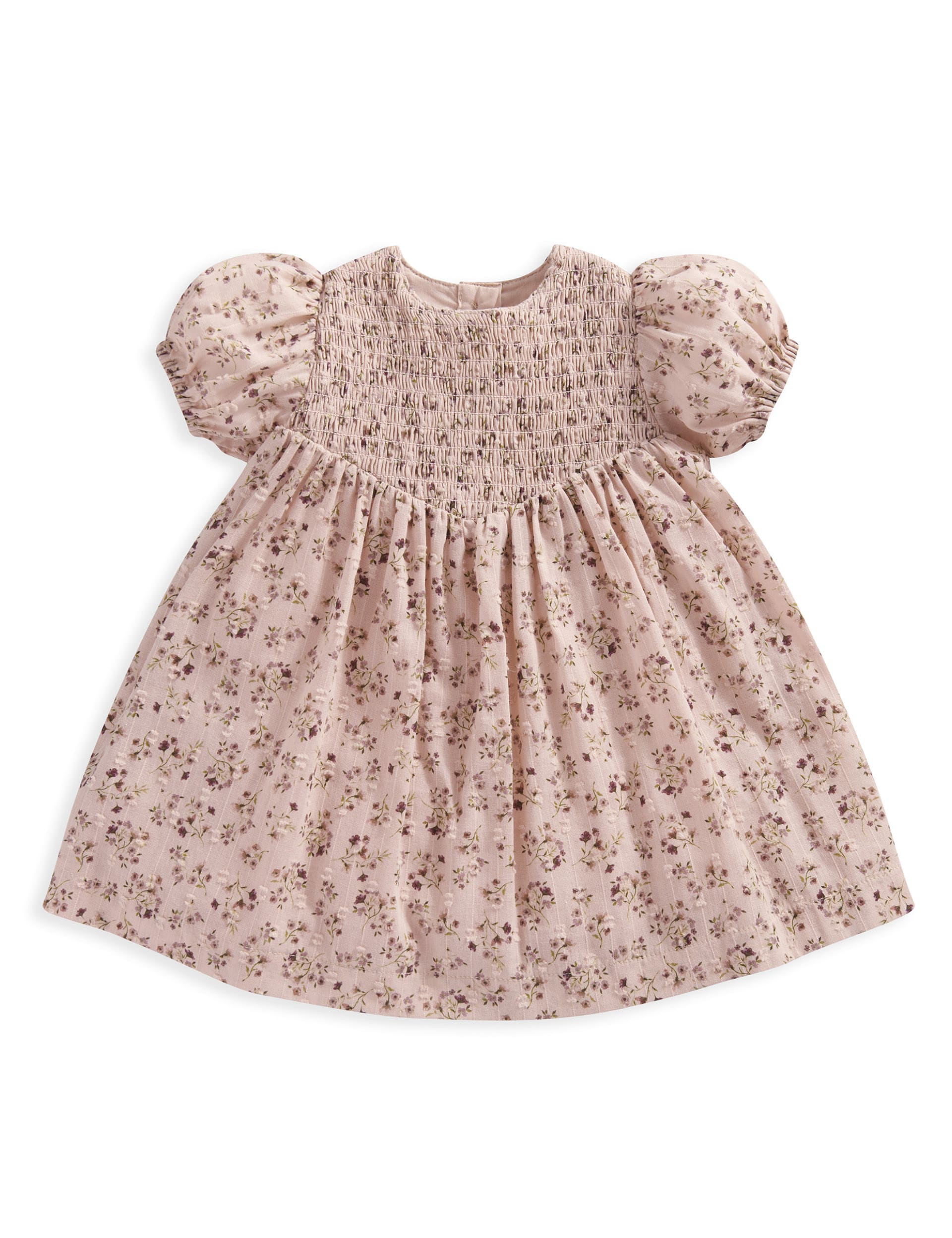 Mamas & Papas Girls Pure Cotton Ditsy Floral Dress (0-3 Yrs) - 12-18 - Pink, Pink