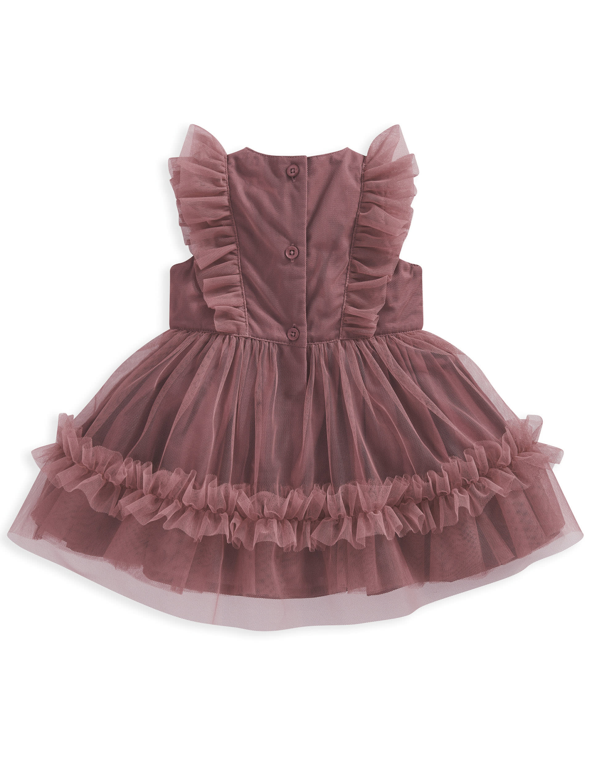 Mamas & Papas Girls Tulle Frill Party Dress (0-3 Yrs) - 9-12M - Pink, Pink