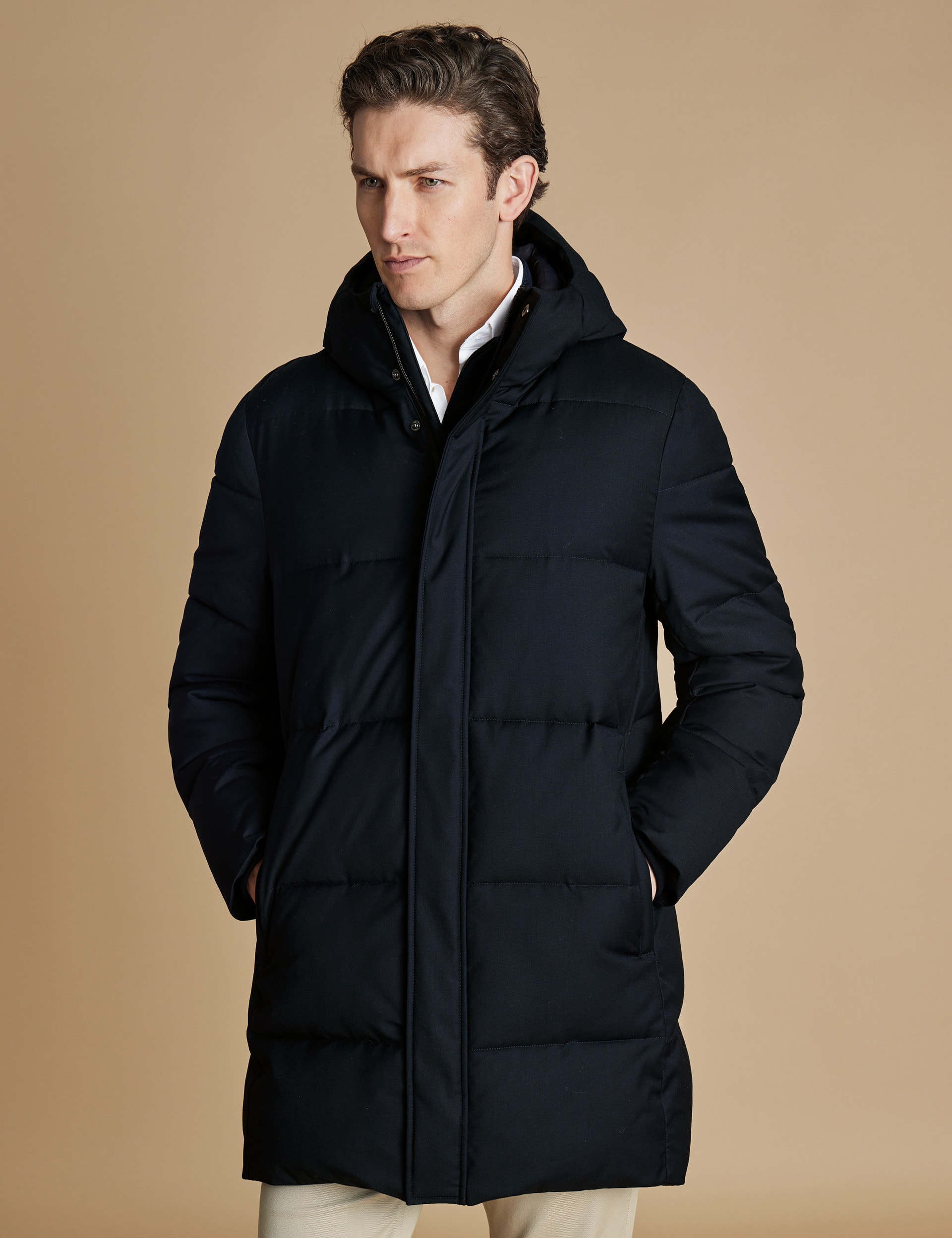 Charles Tyrwhitt Men's Quilted Puffer Jacket - Navy, Navy