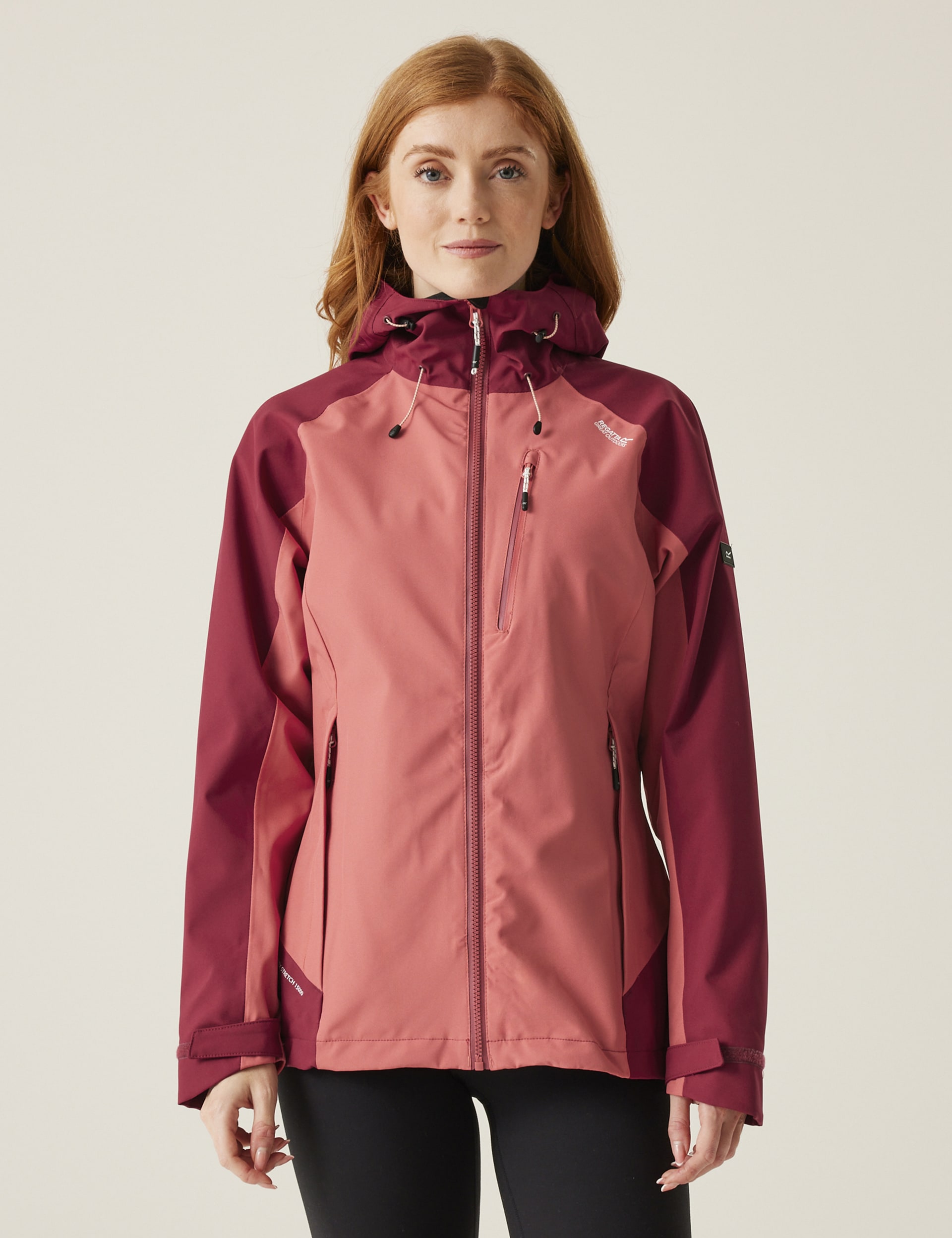 Regatta Women's Birchdale Waterproof Hooded Rain Jacket - 12 - Pink Mix, Pink Mix