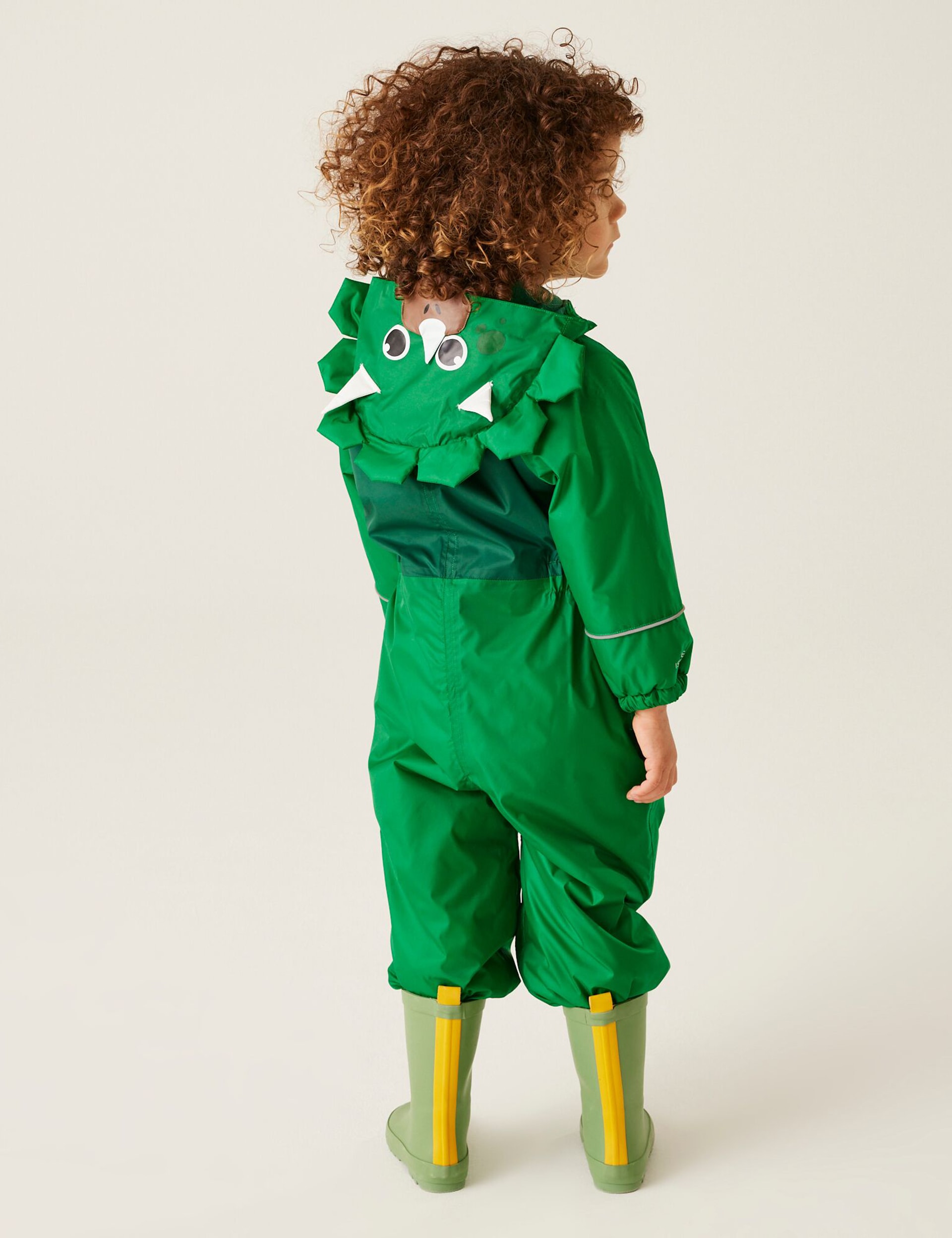 Regatta Boys Mudplay III Hooded Dinosaur Puddlesuit (6 Mths - 6 Yrs) - 2-3 Y - Green, Green