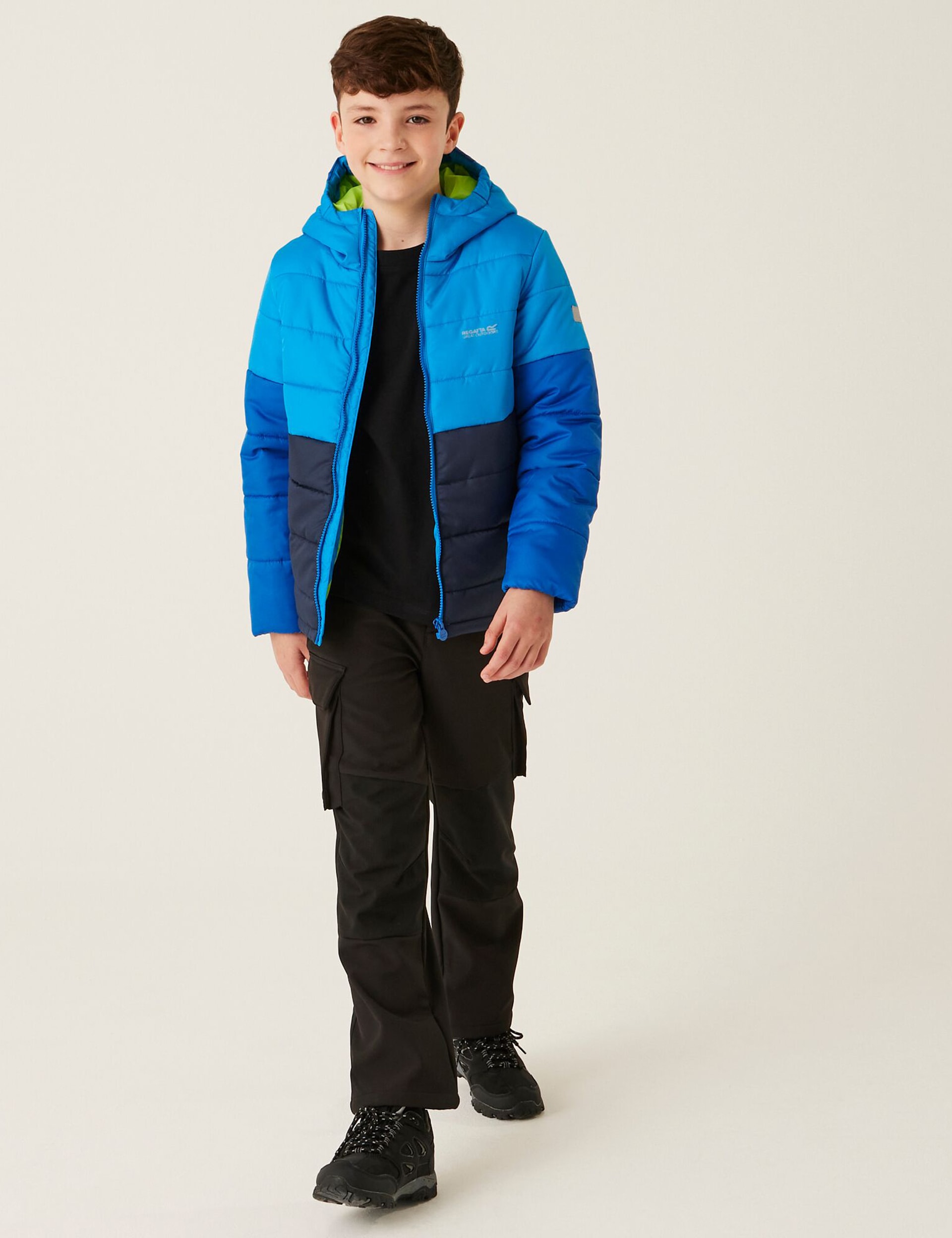 Regatta Boys Lofthouse VIII Hooded Padded Jacket (3-14 Yrs) - 11-12 - Blue Mix, Blue Mix,Green Mix,G