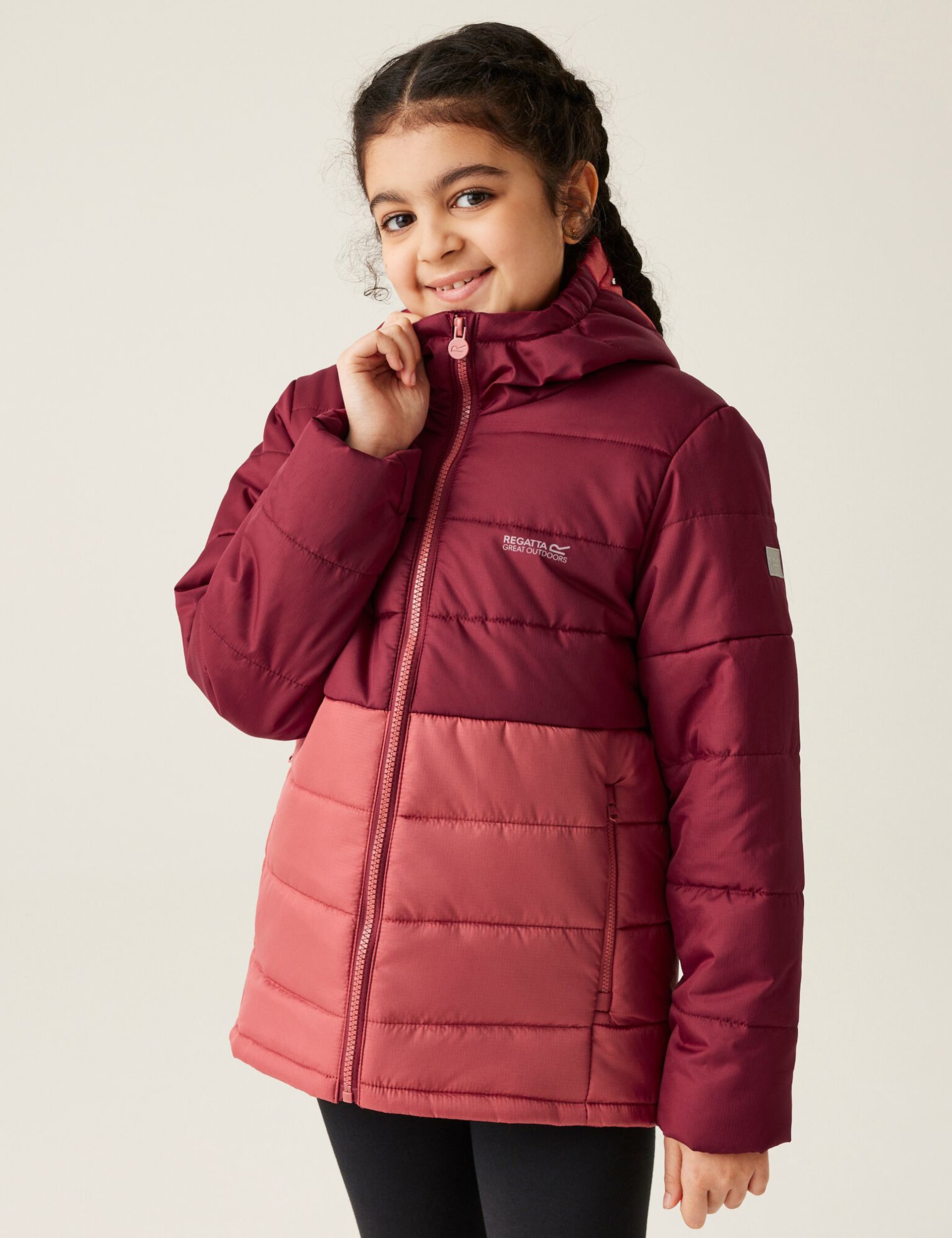 Regatta Girls Lofthouse VIII Hooded Padded Jacket (3-14 Yrs) - 11-12 - Red, Red