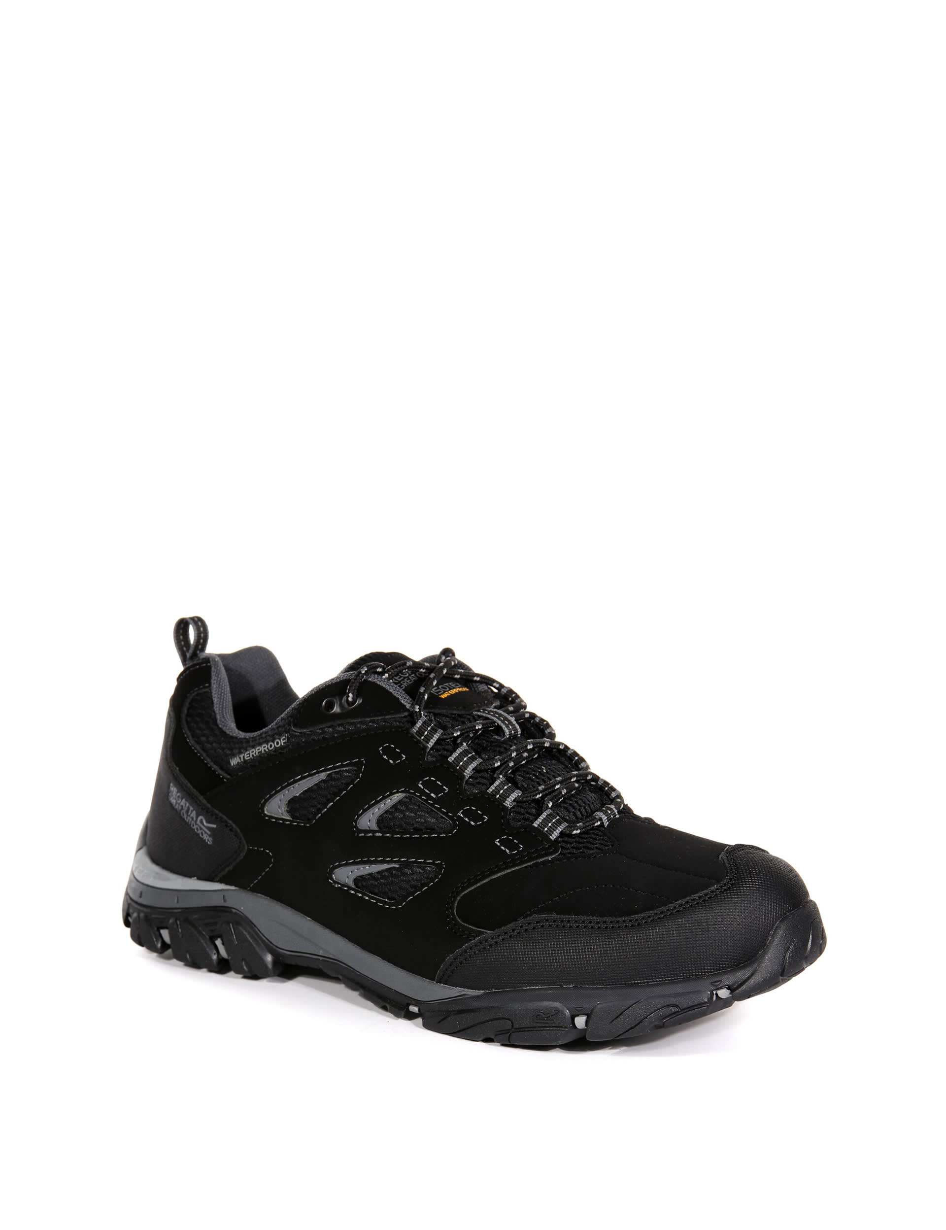 Regatta Men's Holcombe Waterproof Walking Shoes - 8 - Black, Navy,Black