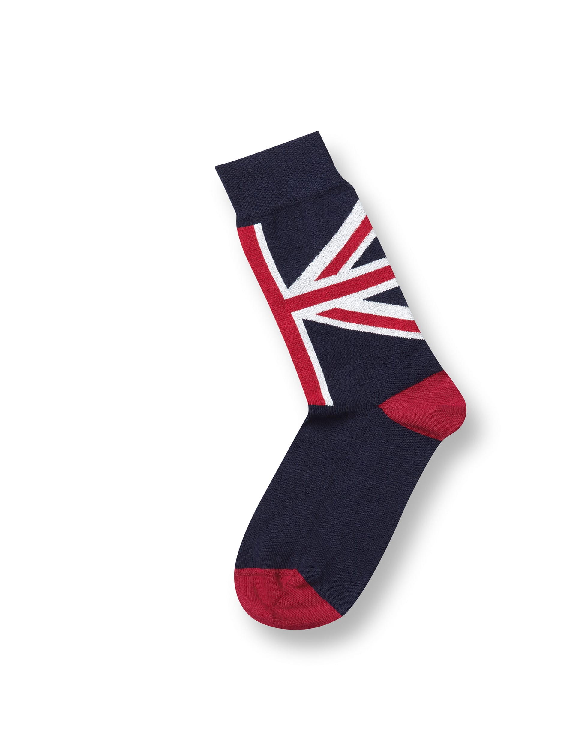 Charles Tyrwhitt Men's Union Jack Cotton Rich Socks - M - Blue Mix, Blue Mix