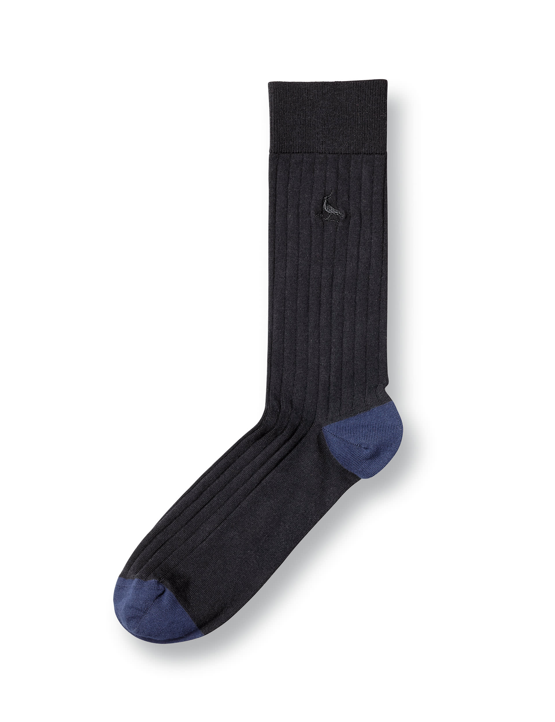 Charles Tyrwhitt Men's Pure Cotton Ribbed Socks - M - Black, Green,Black,Burgundy