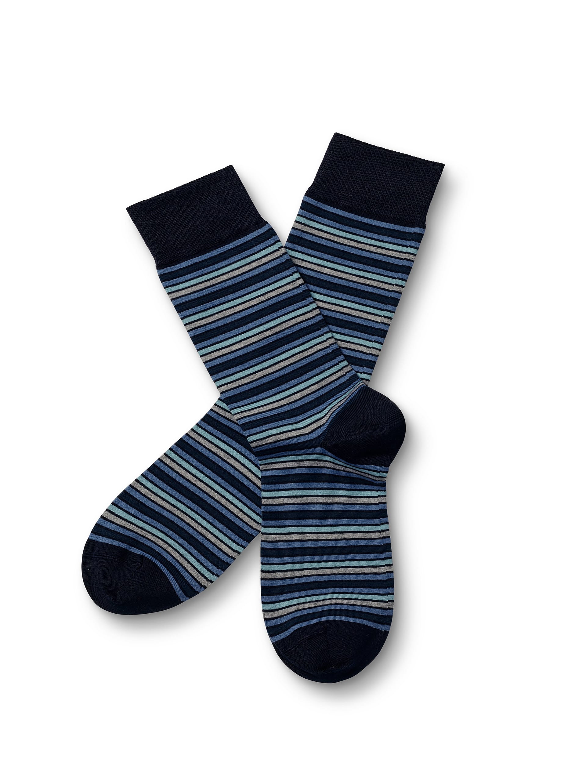 Charles Tyrwhitt Men's Striped Cotton Rich Socks - M - Multi, Multi