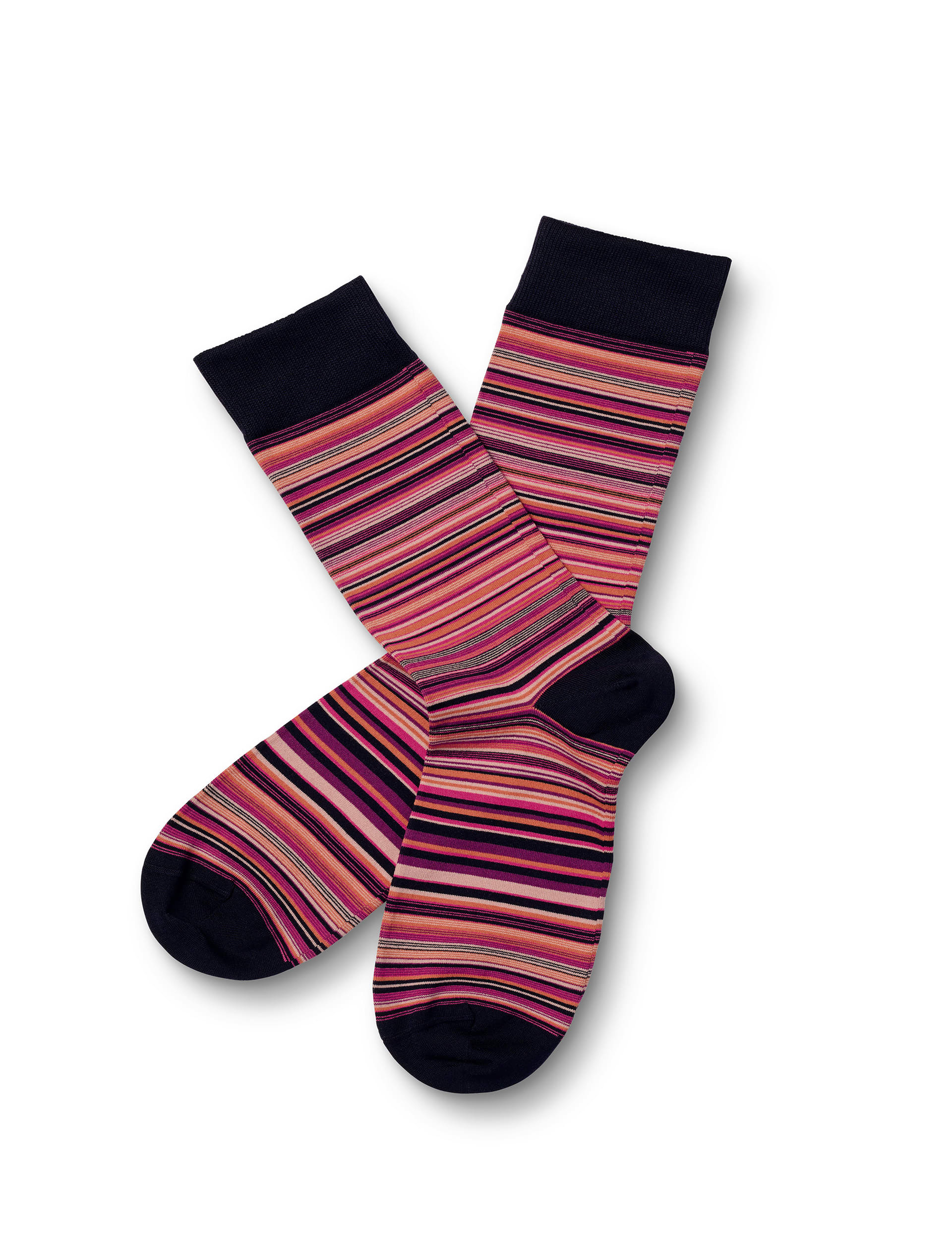 Charles Tyrwhitt Men's Striped Cotton Rich Socks - M - Multi, Multi