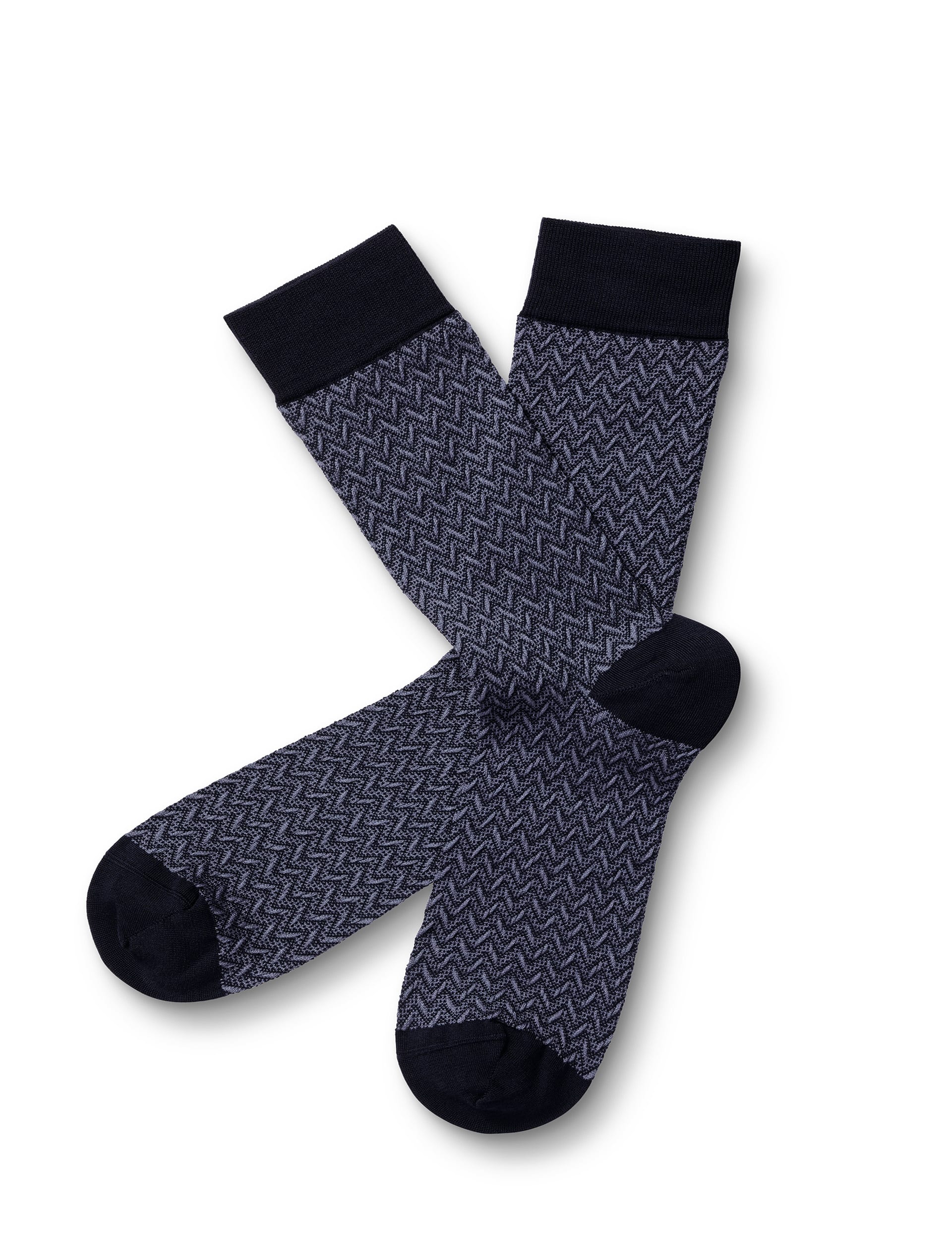 Charles Tyrwhitt Men's Herringbone Cotton Rich Socks - M - Dark Blue, Dark Blue