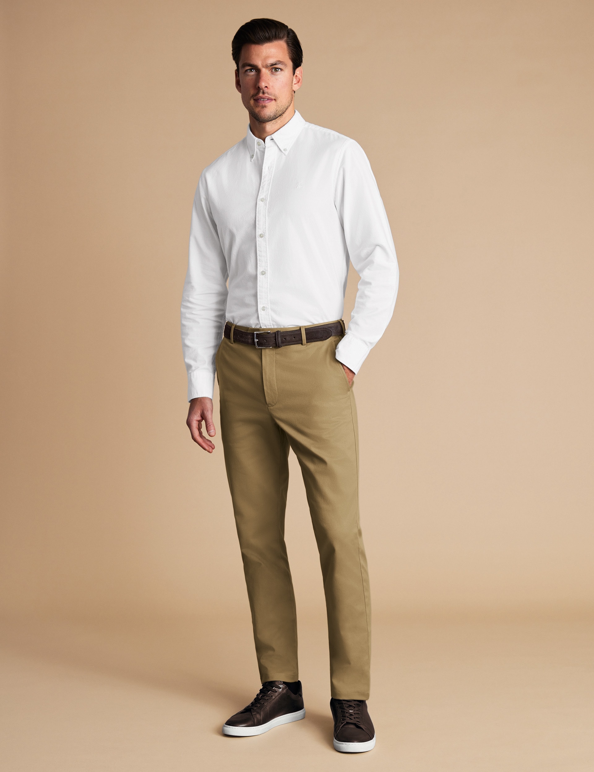 Charles Tyrwhitt Men's Loose Fit Chinos - 3432 - Tan, Black,Khaki,Stone,Navy,Dark Grey,Tan