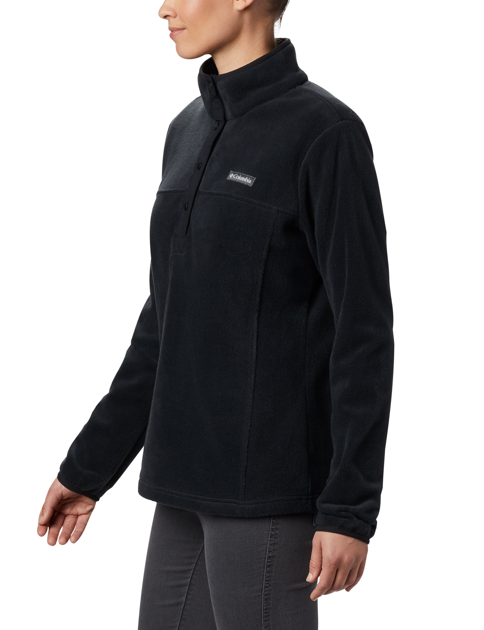 Columbia Women's Benton Springs Funnel Neck Fleece - Black, Grey,Black