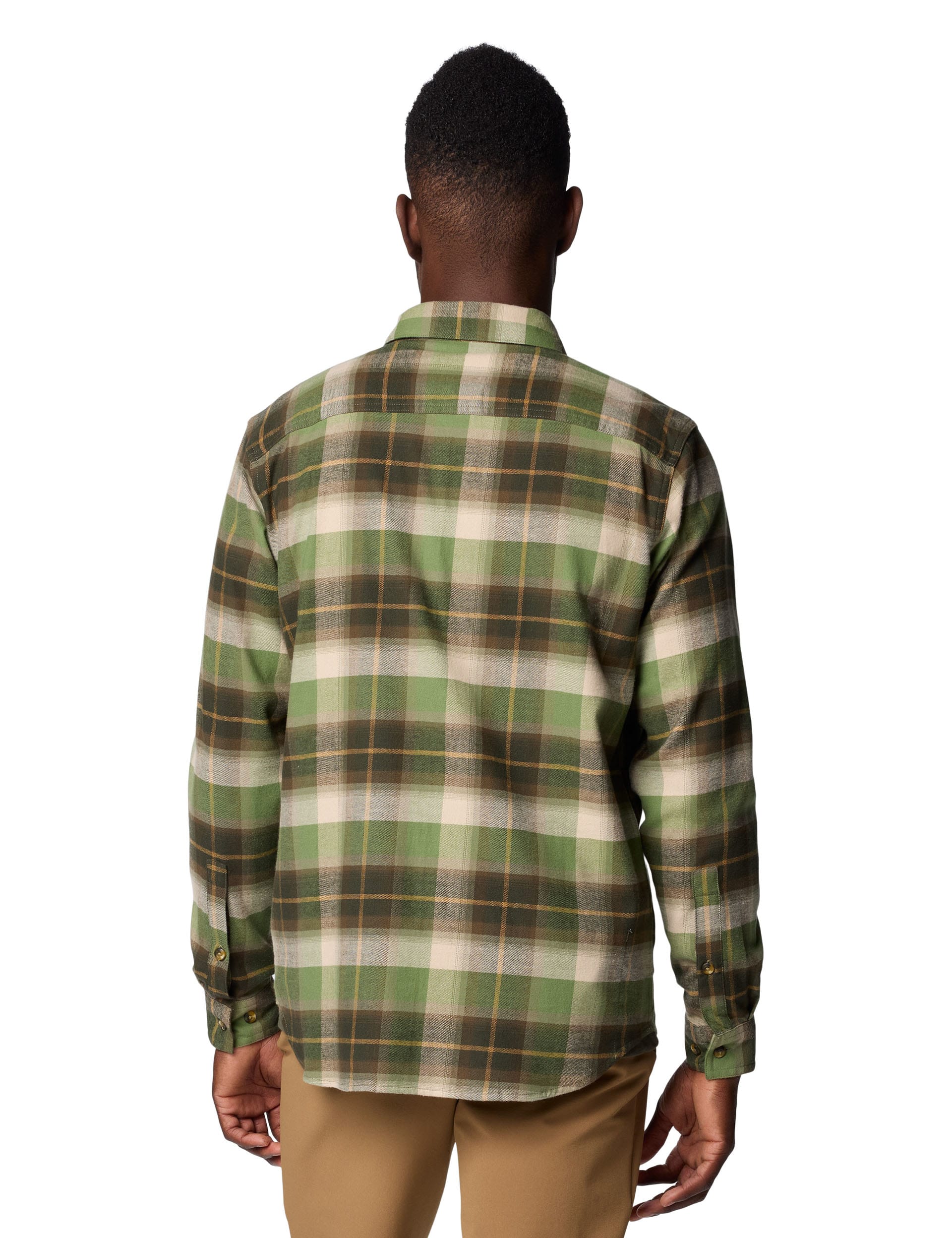 Columbia Men's Cornell Woods Pure Cotton Flannel Shirt - XL - Green Mix, Green Mix,Blue Mix