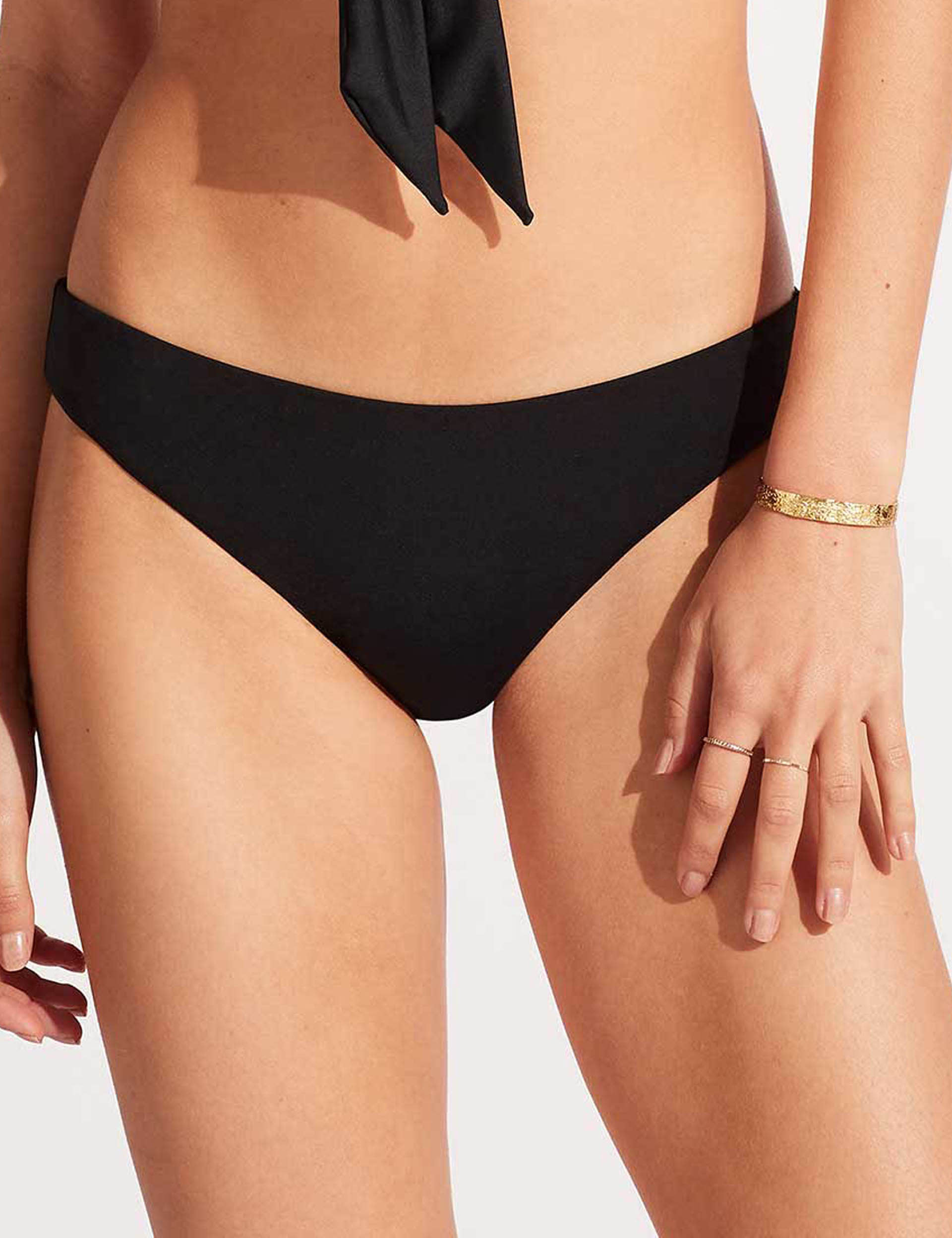 Seafolly Girls Collective Hipster Bikini Bottoms - 16 - Black, Black