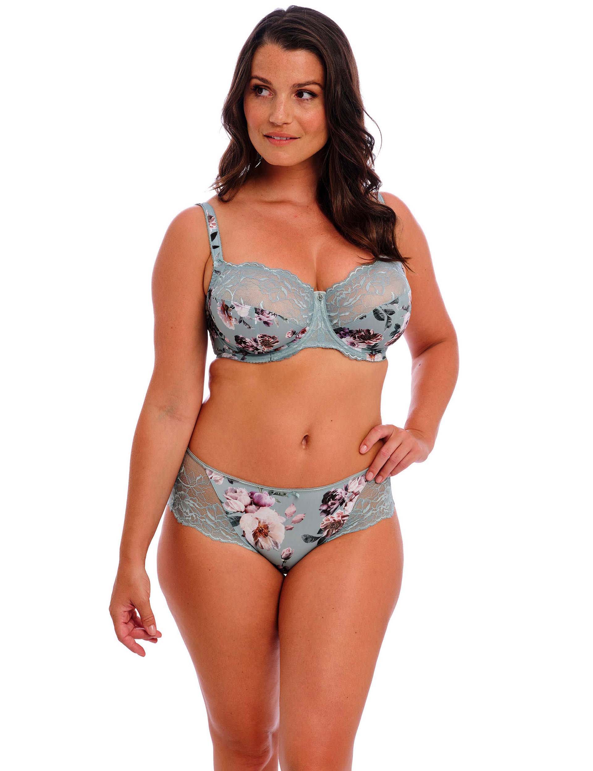 Fantasie Women's Pippa Floral Lace Wired Side Support Bra (DD-HH) - 38F - Blue Mix, Blue Mix