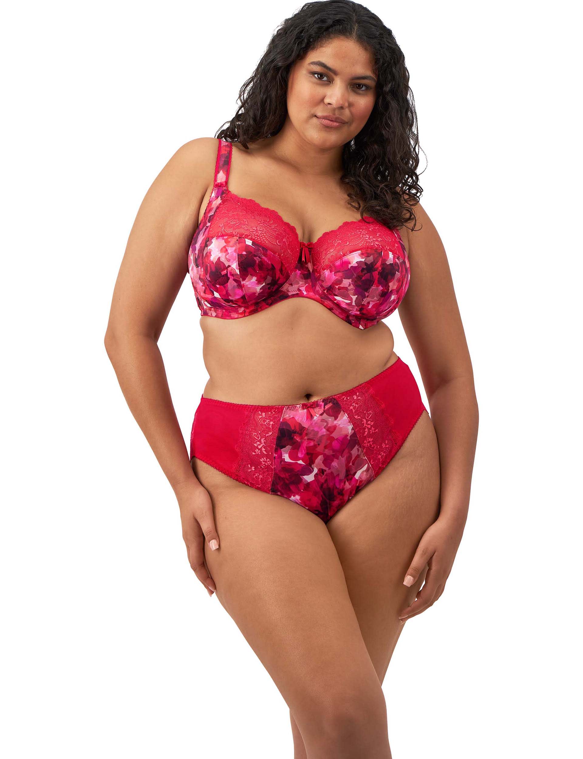 Elomi Women's Morgan Wired Full Cup Bra - 46DD - Red Mix, Red Mix