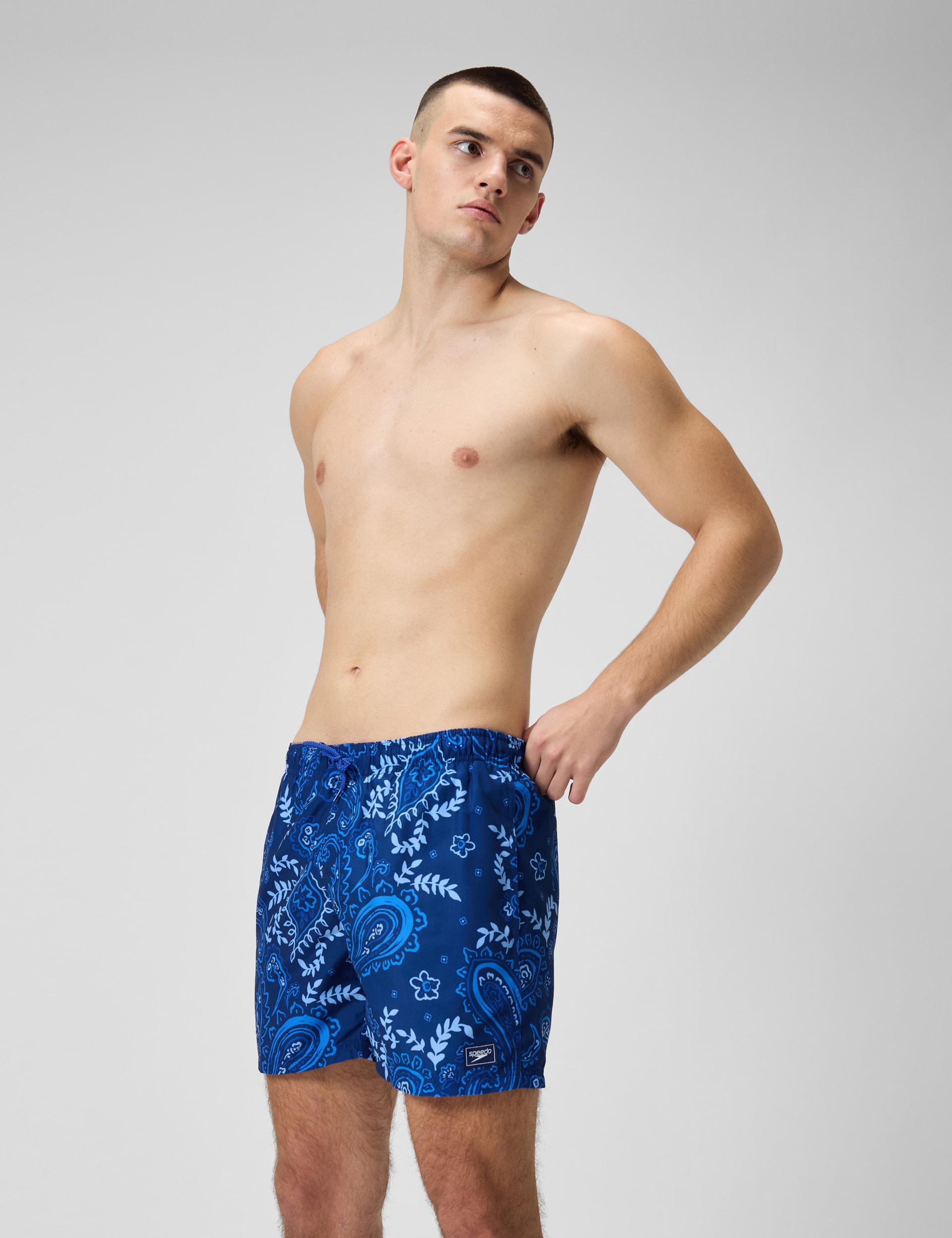 Speedo Men's Printed Leisure 16 Watershort Swim Shorts - XS - Blue, Blue