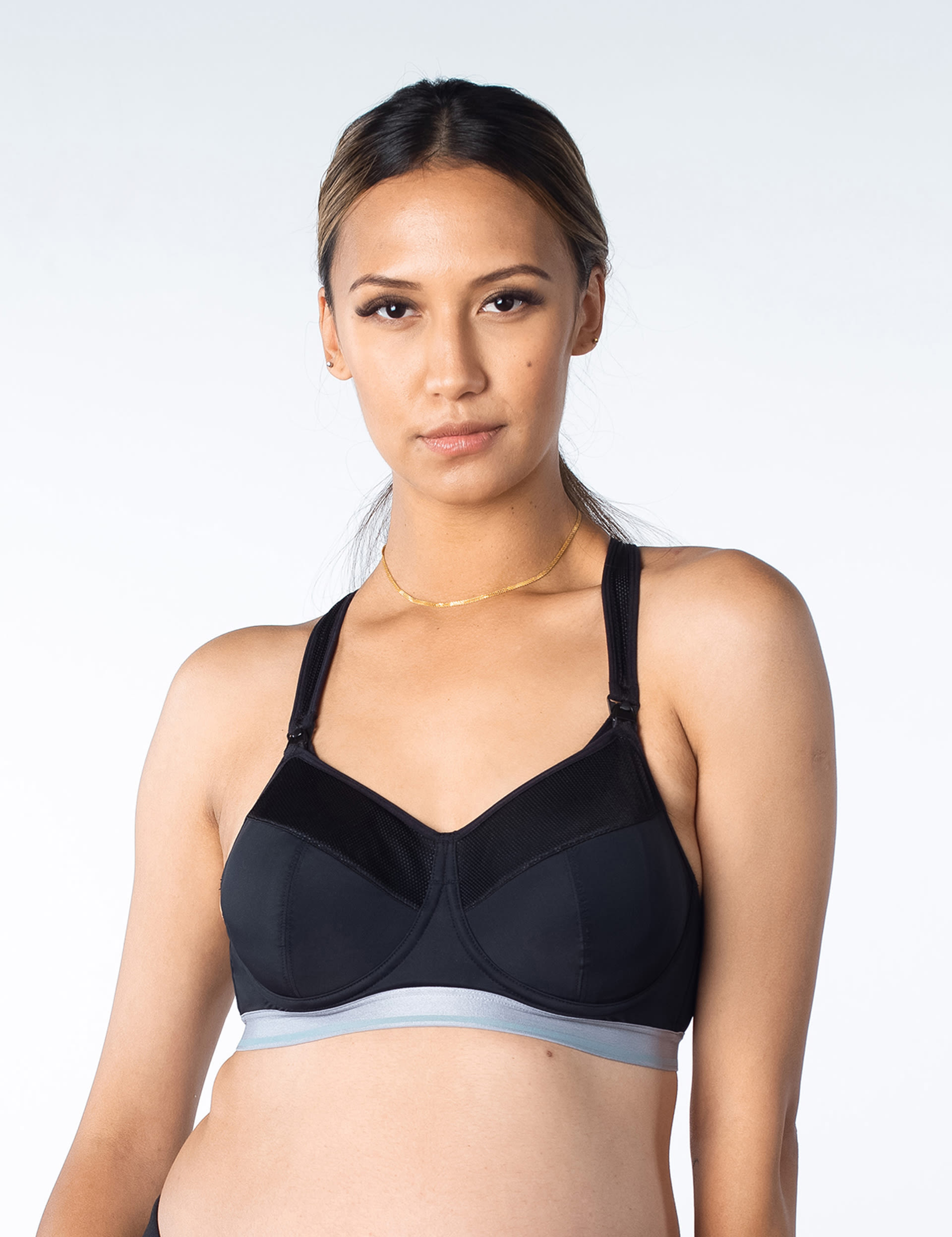 Hotmilk Women's Reactivate Flexi Wired Nursing Sports Bra D-H - 32FF - Black, Black