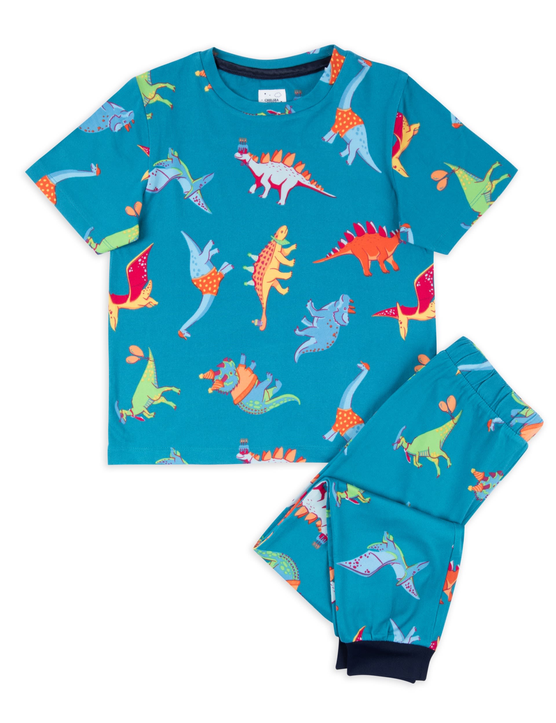 Chelsea Peers Dinosaur Pyjamas (1-12 Yrs) - 1-2Y - Blue Mix, Blue Mix