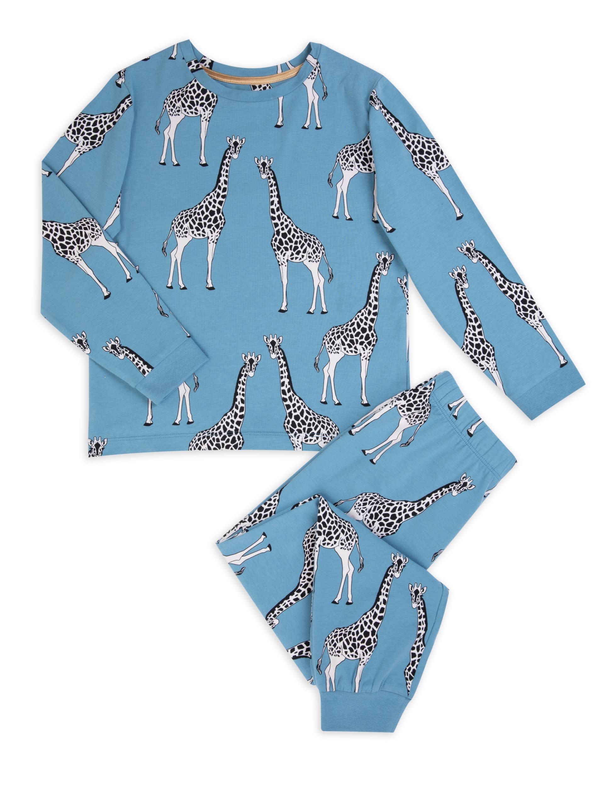 Chelsea Peers Cotton Rich Giraffe Pyjamas (1-12 Yrs) - 1-2Y - Blue Mix, Blue Mix