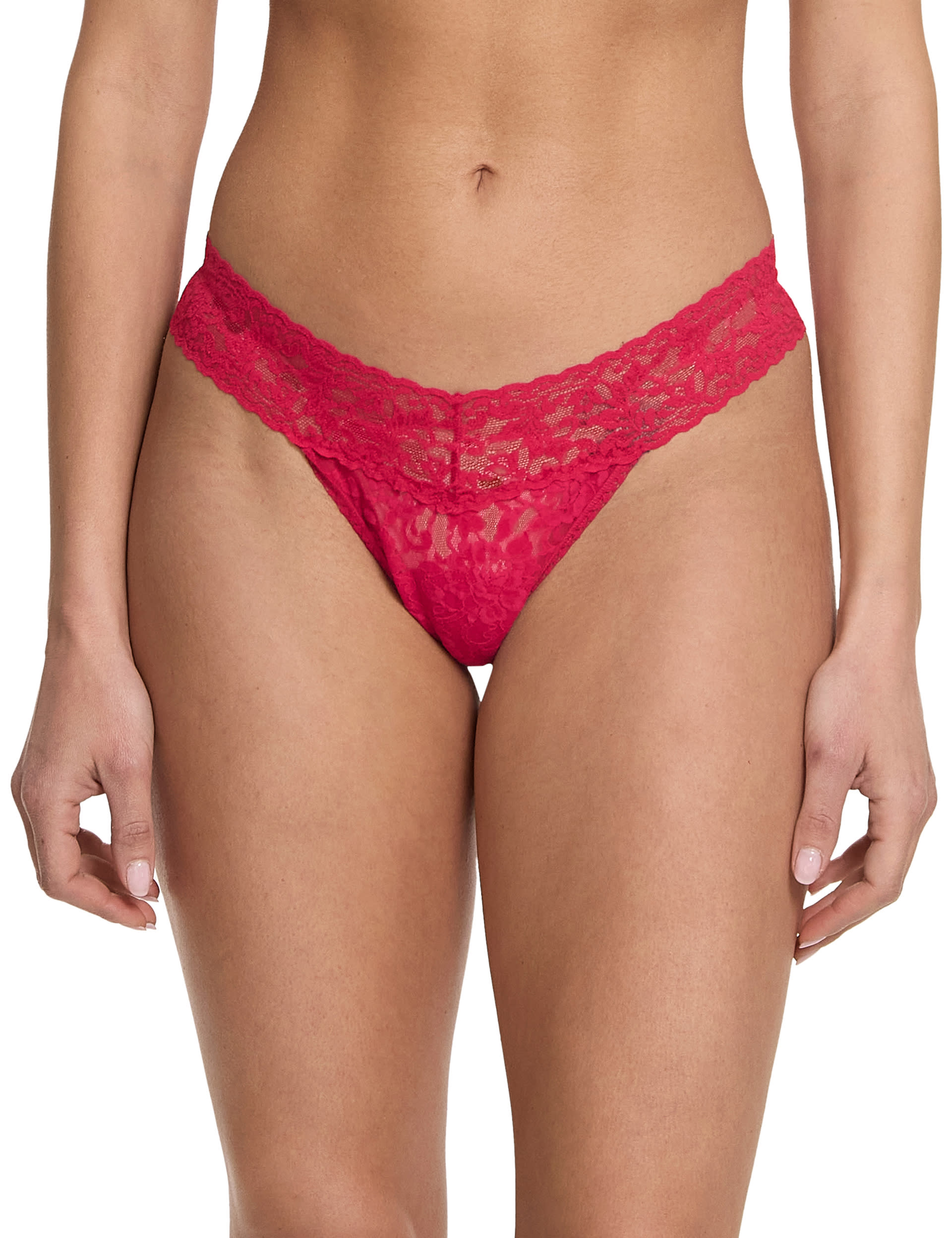 Hanky Panky Women's Low Rise Signature Lace Thong - Bright Red, Bright Red