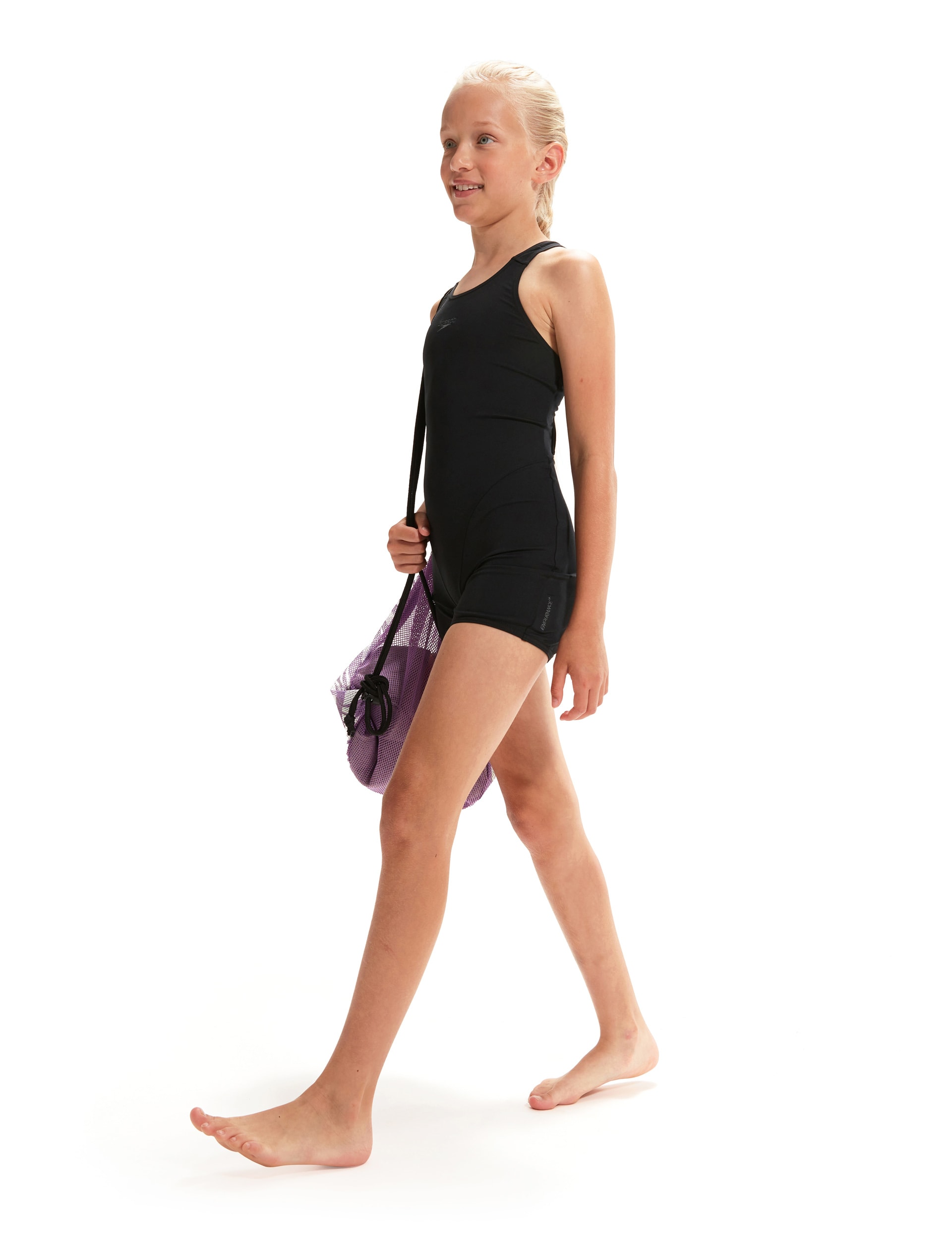 Speedo Girls Endurance+ Swimsuit (5-16 Yrs) - 9-10Y - Black, Black