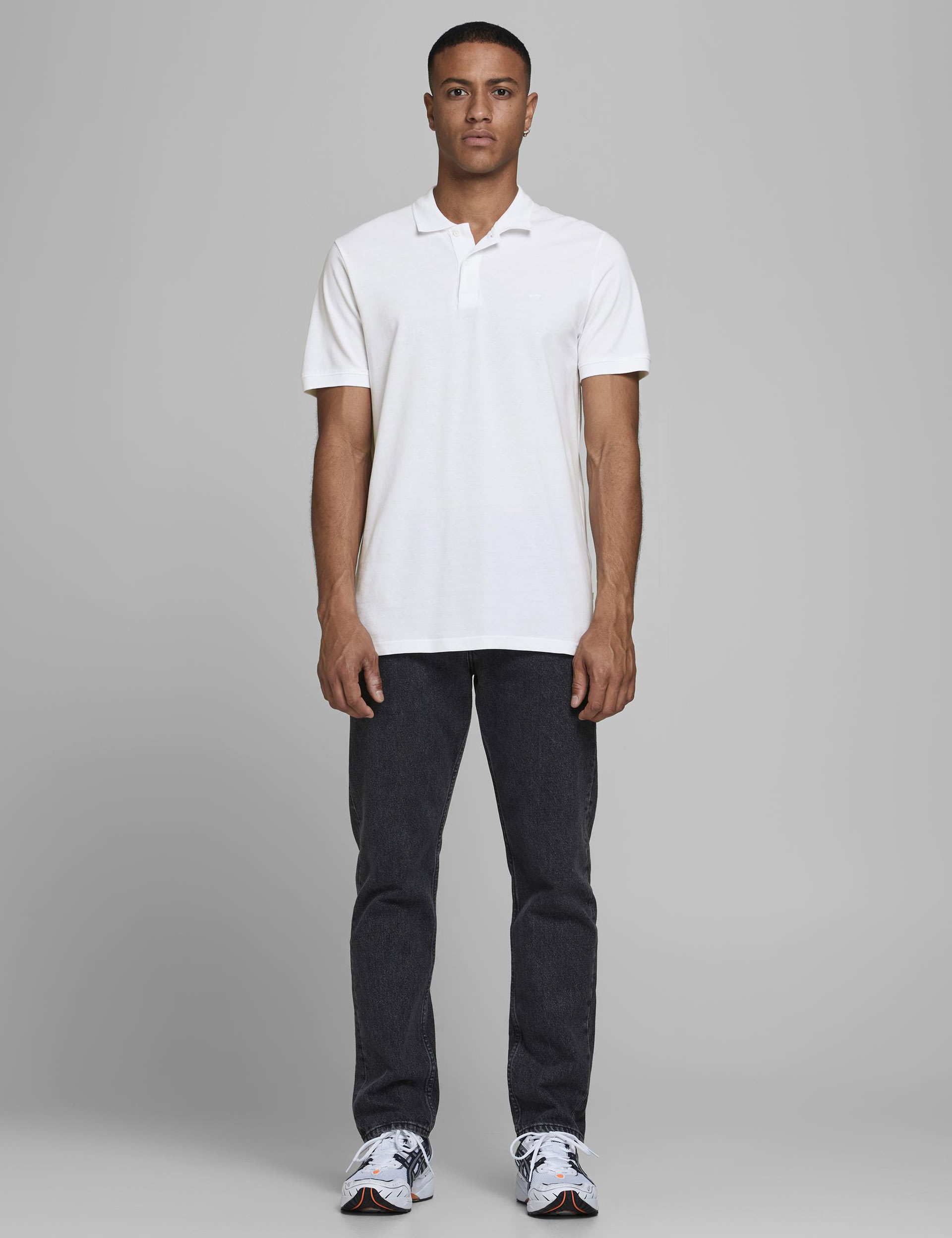 Jack & Jones Men's Pure Cotton Polo Shirt - XXL - White, Black,White,Navy