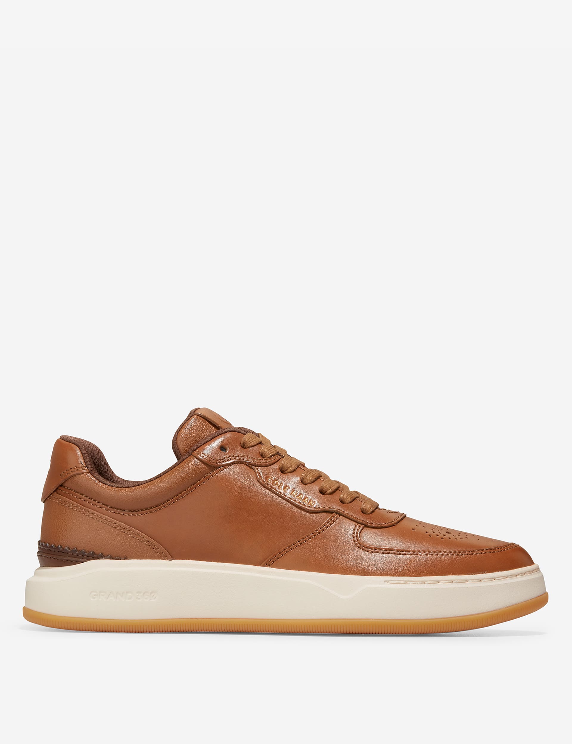 Cole Haan Men's Grandpro Crossover Leather Lace Up Trainers - 10 - Tan, Tan,Ivory Mix