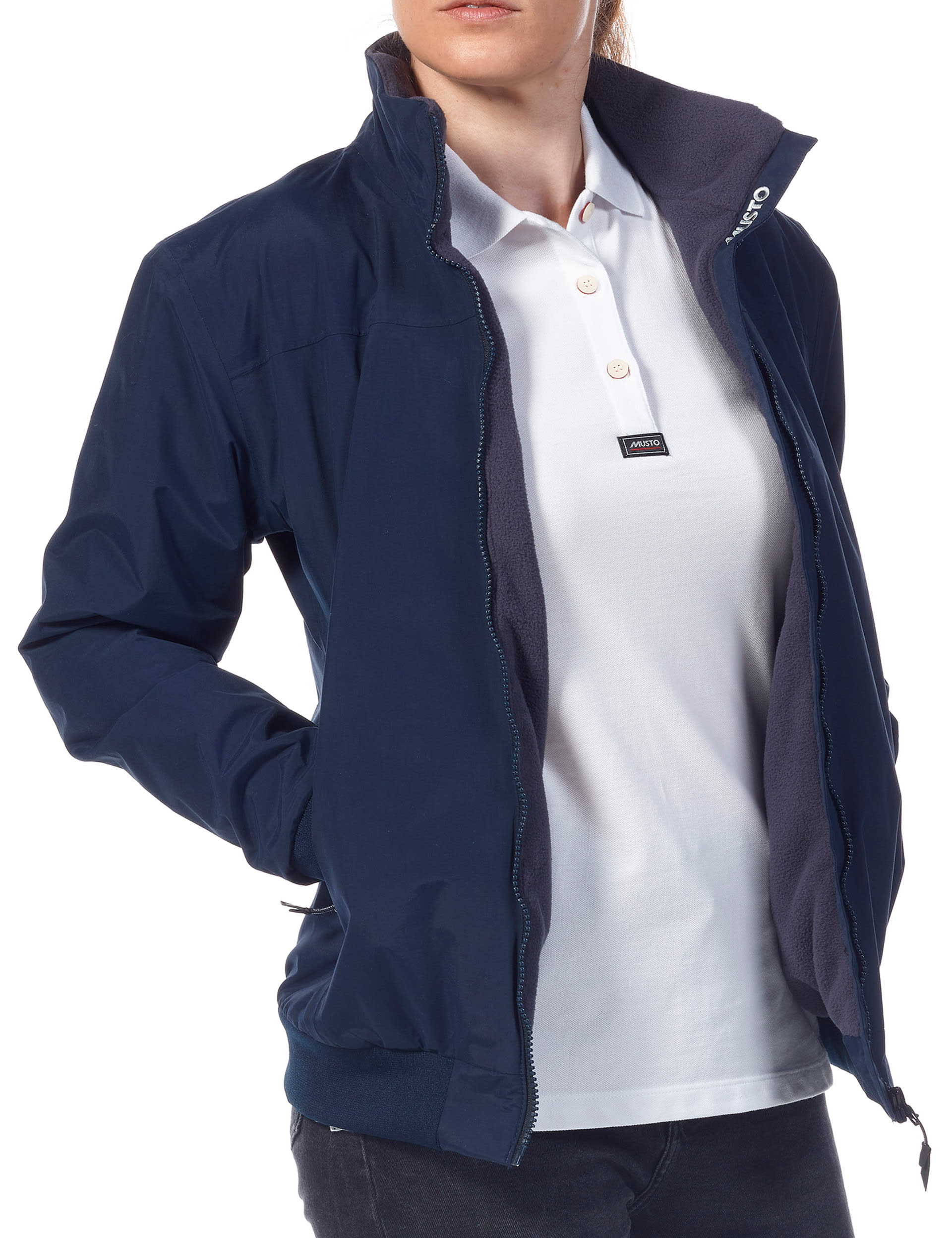 Musto Women's High Neck Snug Jacket - 12REG - Navy Mix, Navy Mix