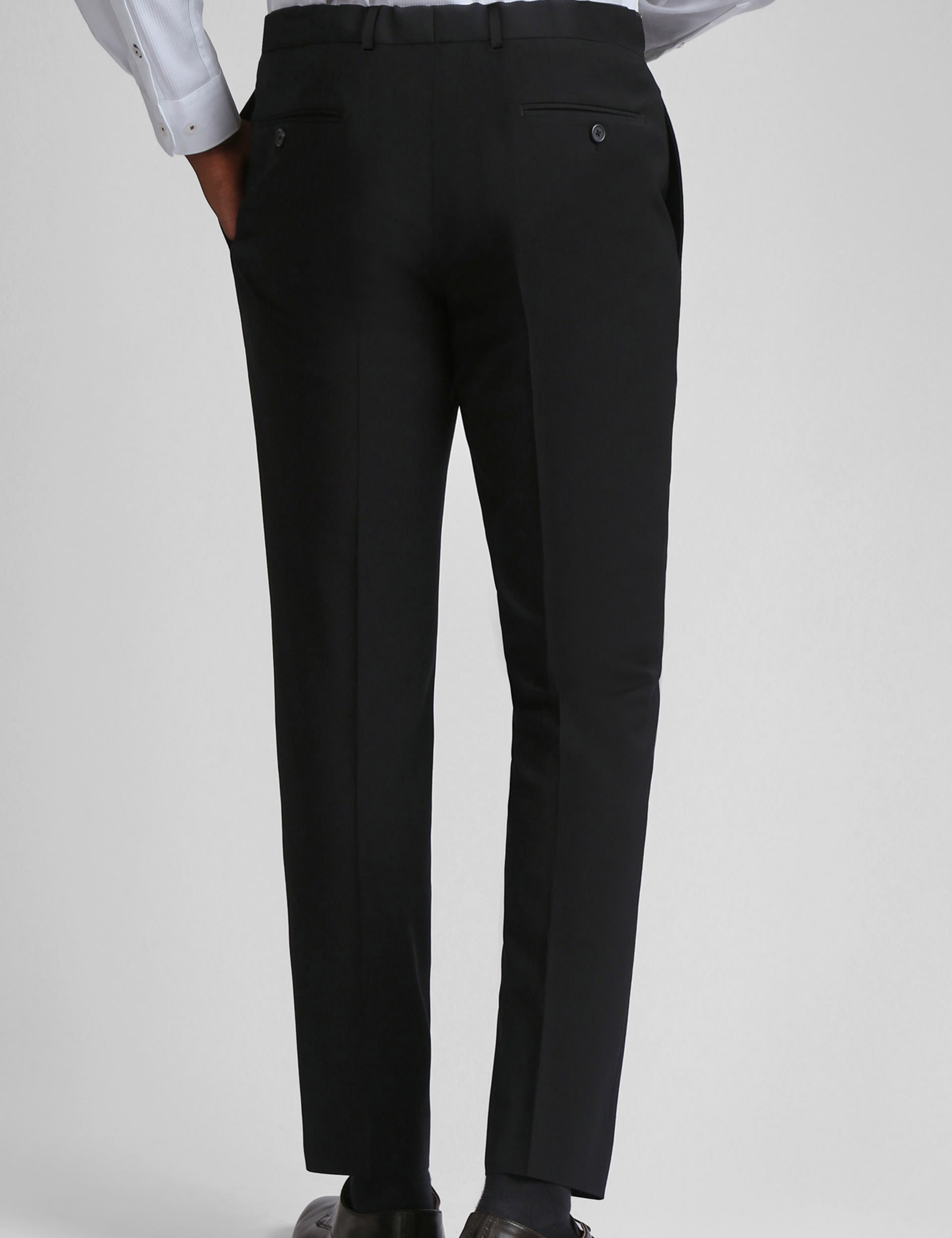 Ted Baker Men's Slim Fit Wool Rich Tuxedo Trousers - 38REG - Black, Black