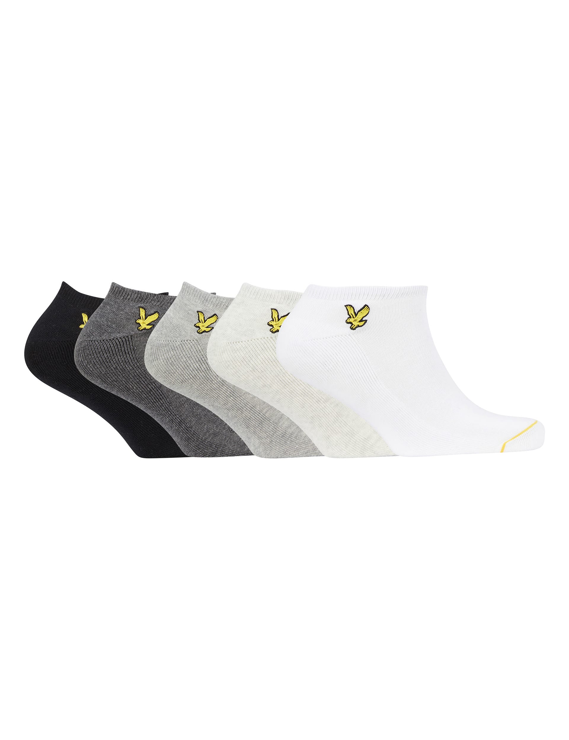 Lyle & Scott Men's 5pk Cotton Rich Trainer Socks - one size - Multi, Multi