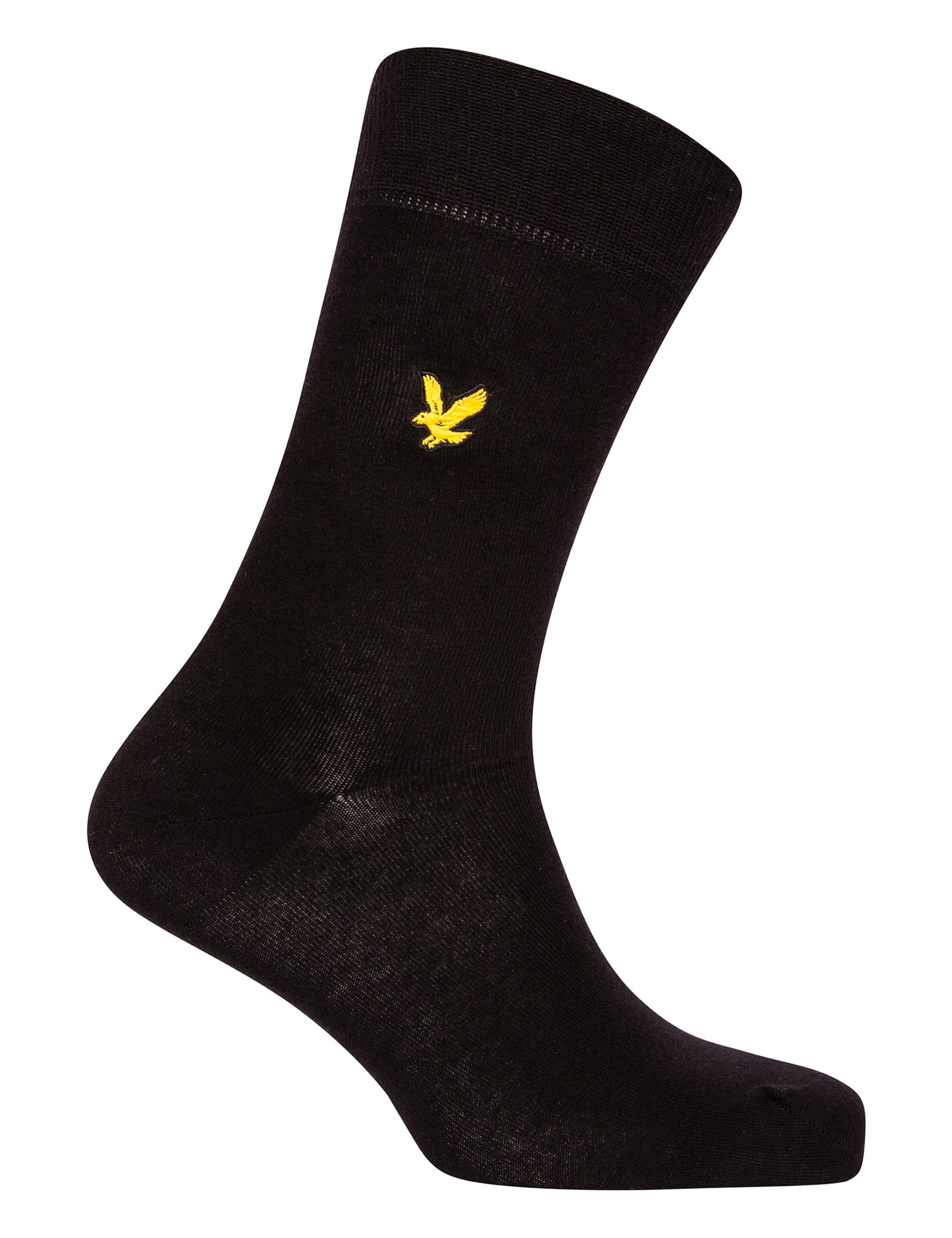 Lyle & Scott Men's 3pk Cotton Rich Socks - one size - Black, Black