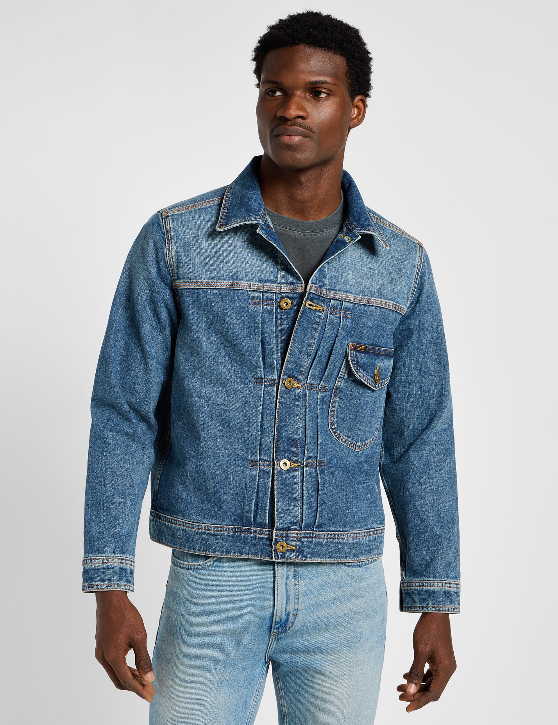 Lee Men's Denim Jacket - XL - Blue, Blue