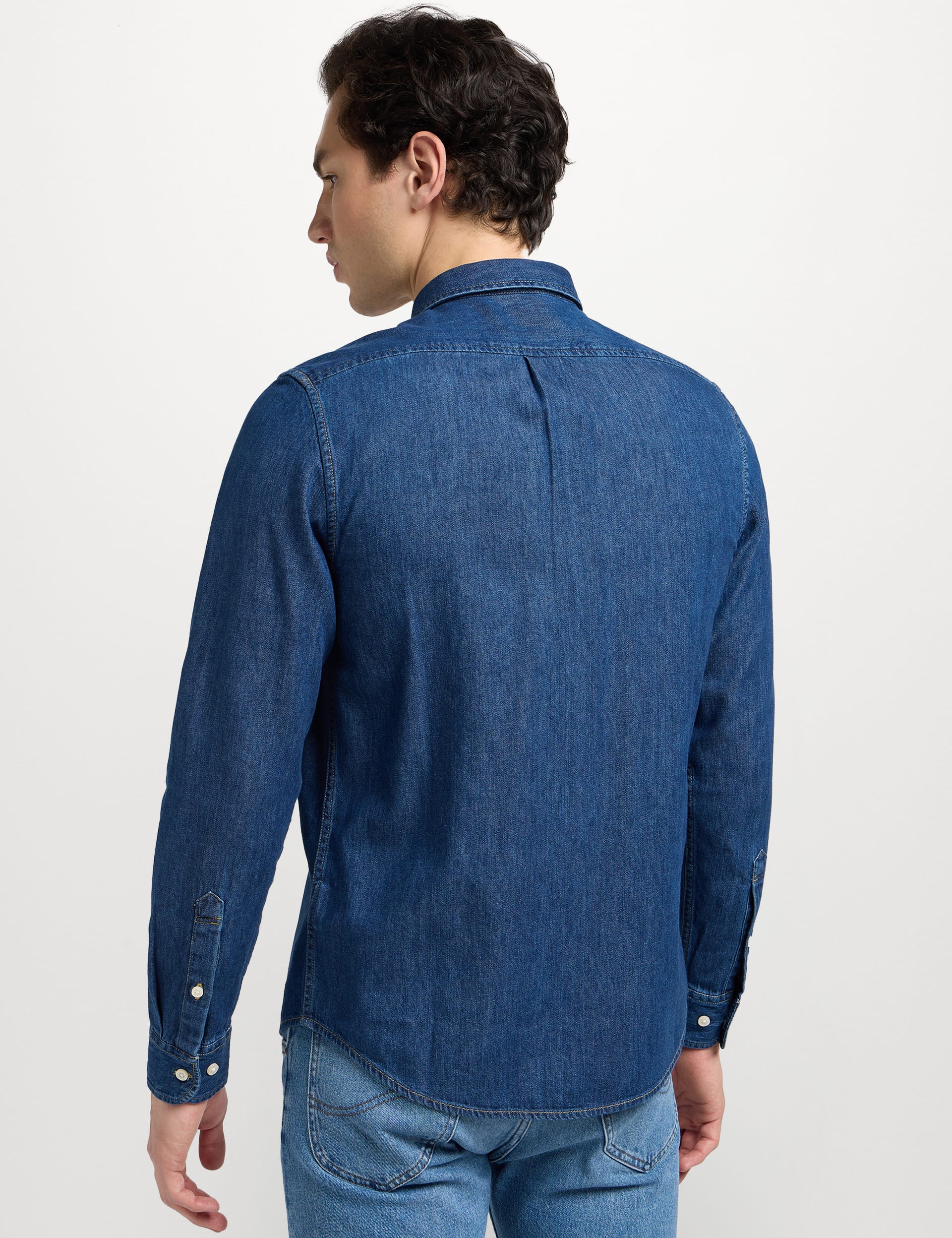 Lee Men's Denim Shirt - Blue, Blue