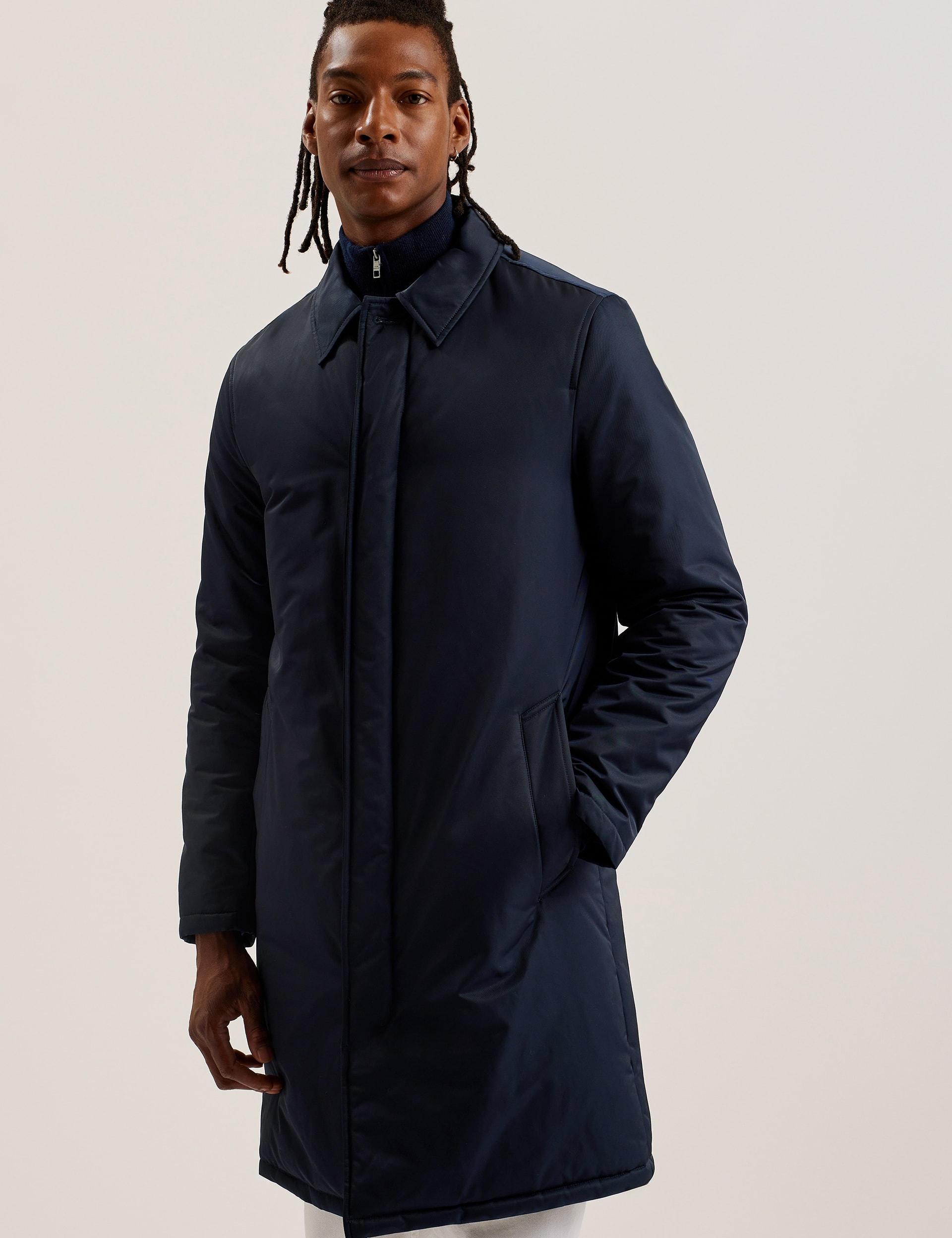 Ted Baker Men's Padded Car Coat - M - Navy, Navy