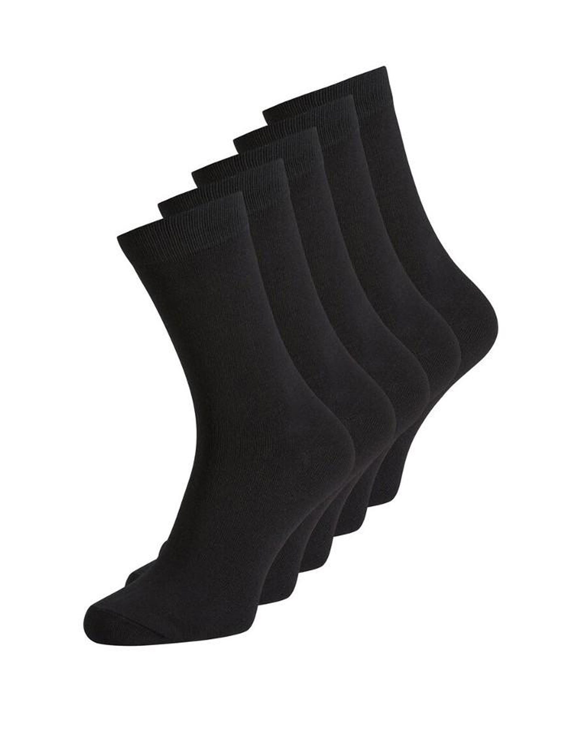 Jack & Jones Men's 5pk Cotton Rich Socks - one size - Black, Black