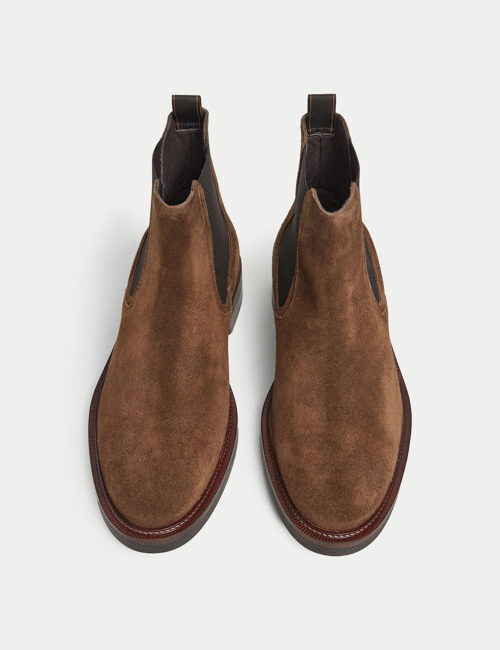 Hackett Men's Suede Pull-On Chelsea Boots - 9 - Brown, Brown