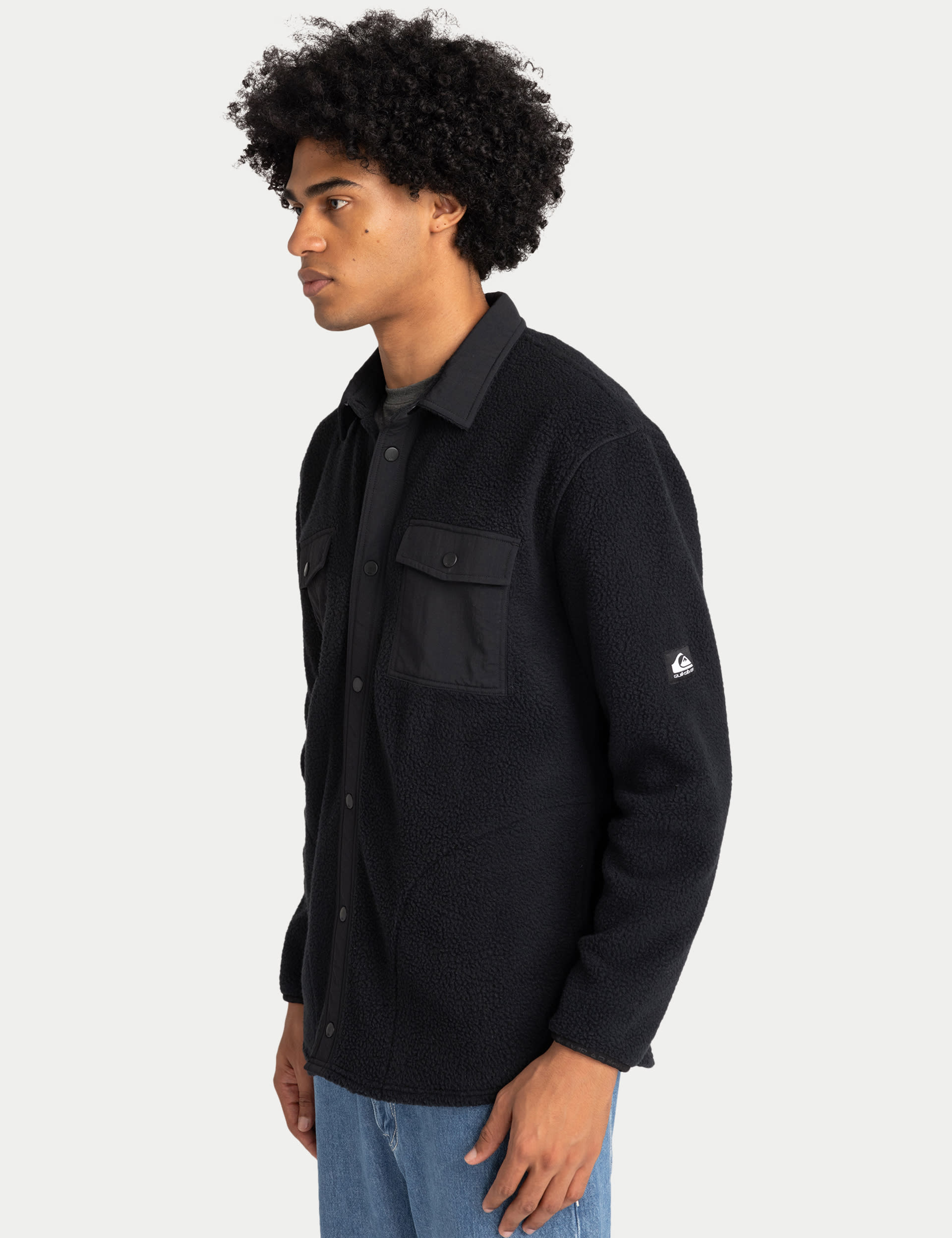 Quiksilver Men's Clean Coast Overshirt - M - Black, Black