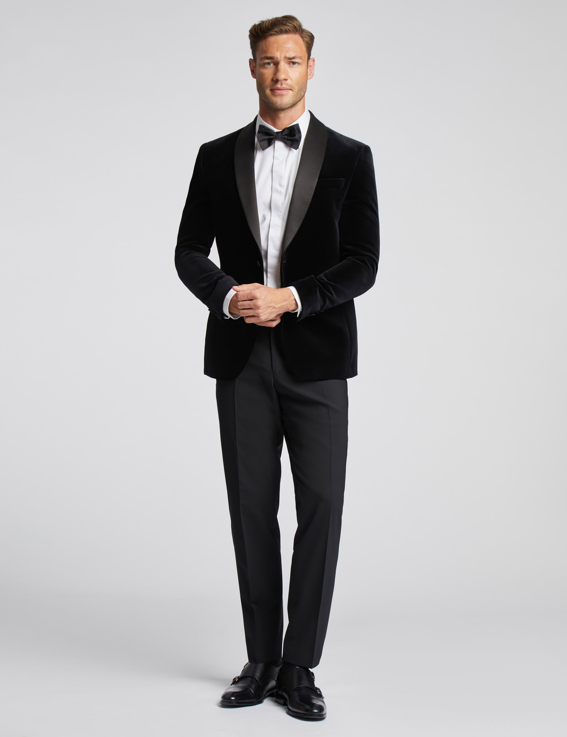 Ted Baker Men's Slim Fit Pure Cotton Velvet Tuxedo Jacket - 38SHT - Black, Black