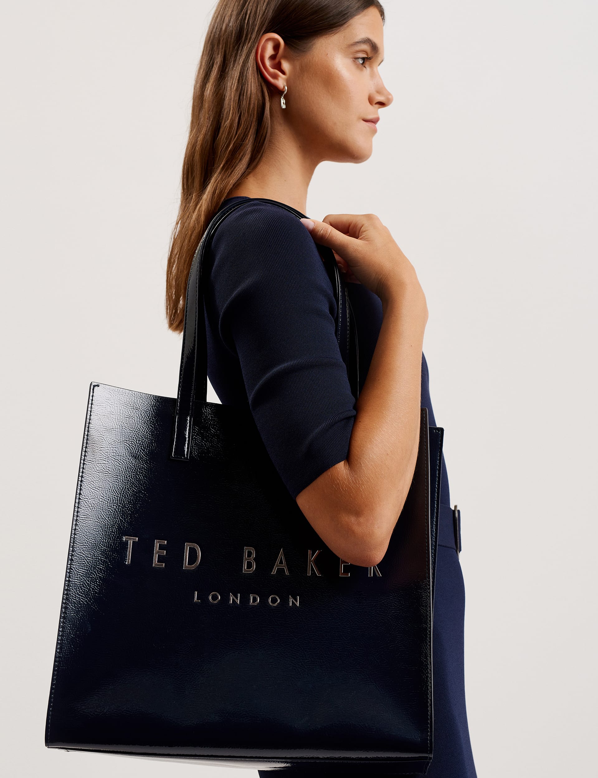 Ted Baker Women's Faux Leather Tote Bag - Navy, Black,Navy