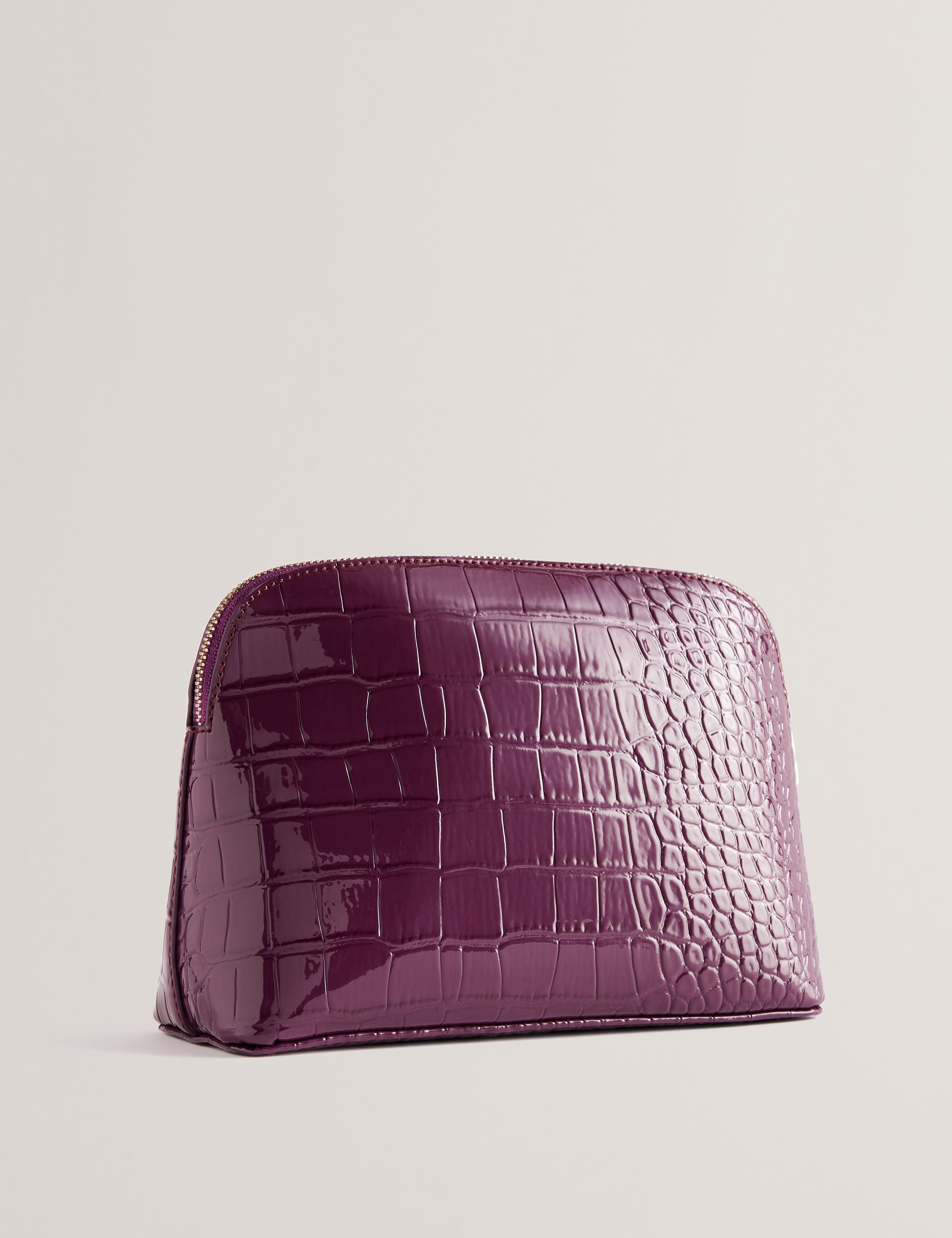 Ted Baker Women's Faux Leather Croc Effect Make Up Bag - Purple, Purple