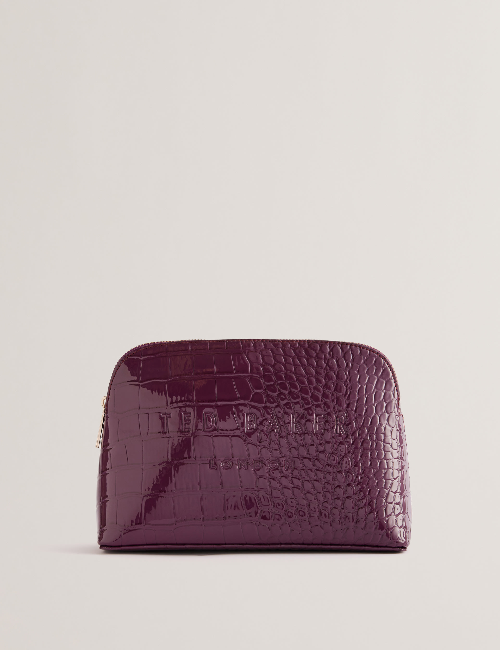 Ted Baker Women's Faux Leather Croc Effect Make Up Bag - Purple, Purple