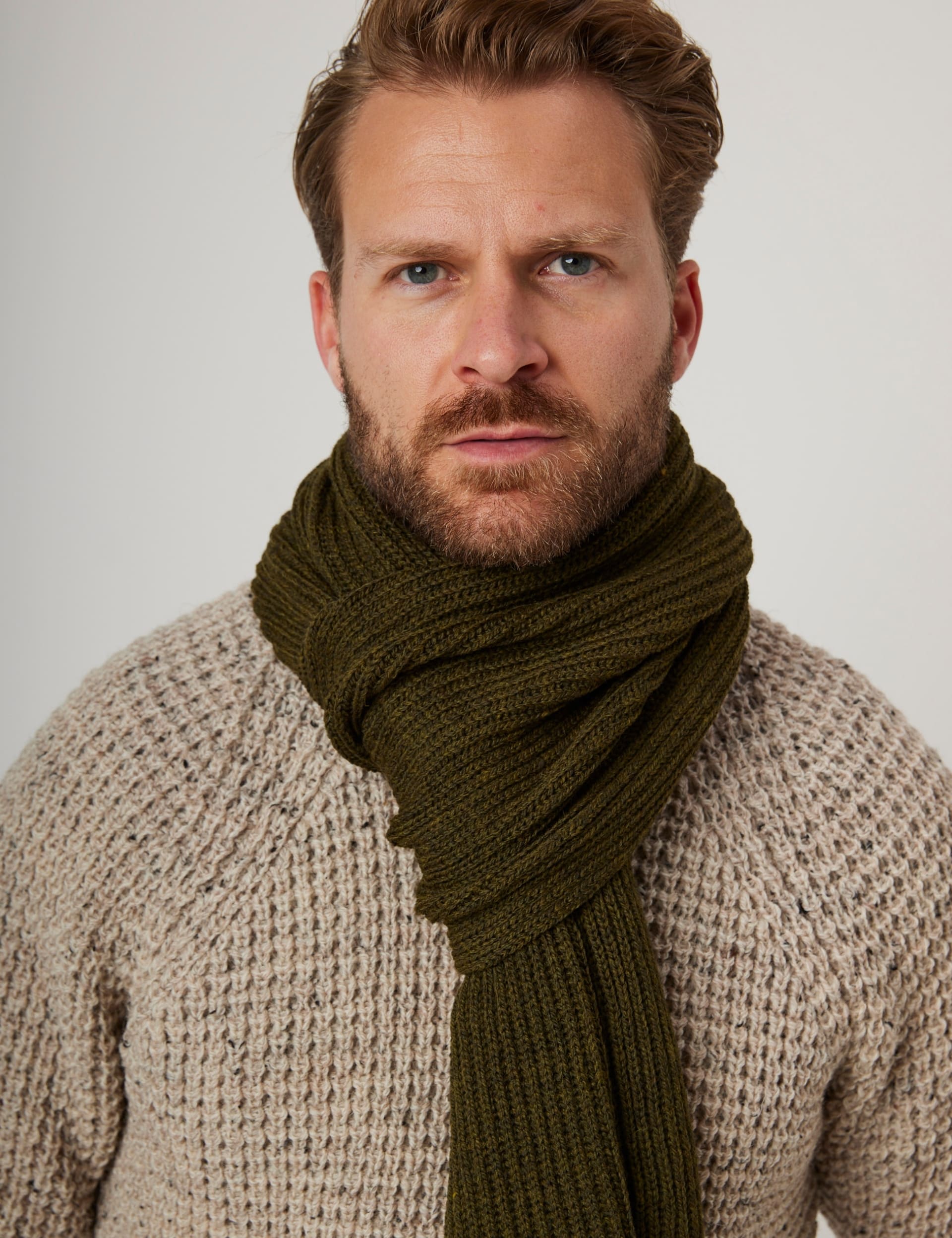 Peregrine Men's Porter Scarf - one size - Khaki, Khaki,Navy