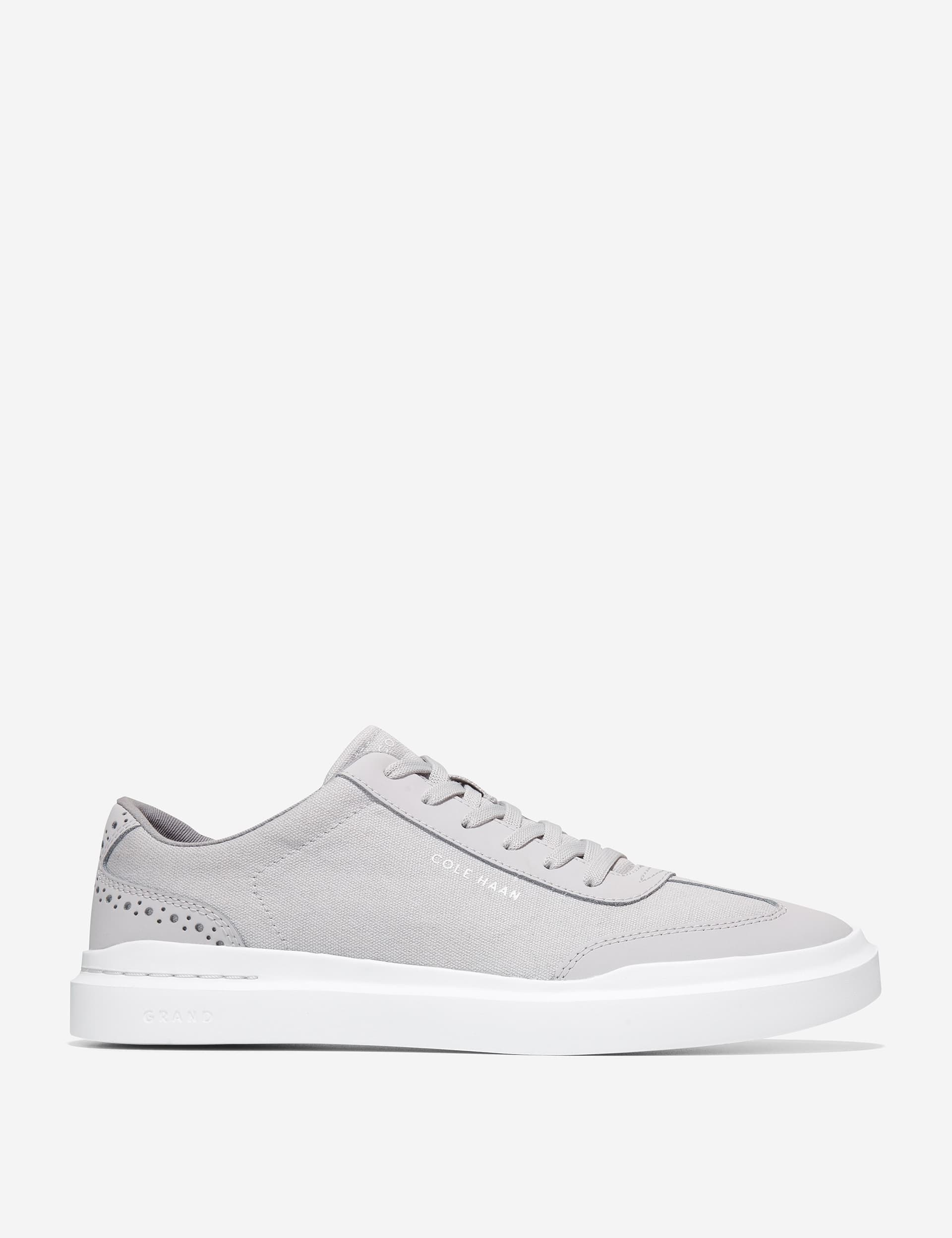 Cole Haan Men's GrandPro Rally Canvas T-Toe Lace Up Trainers - 9 - Light Grey, Light Grey